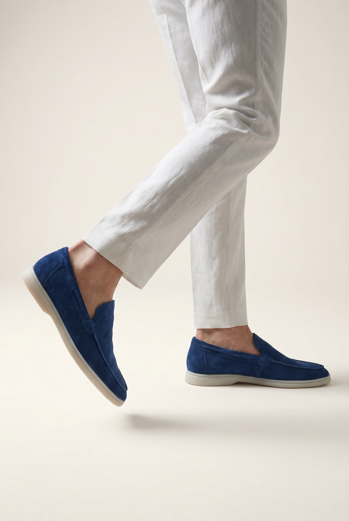 Amalfi Classic Loafer aus Veloursleder Königsblau