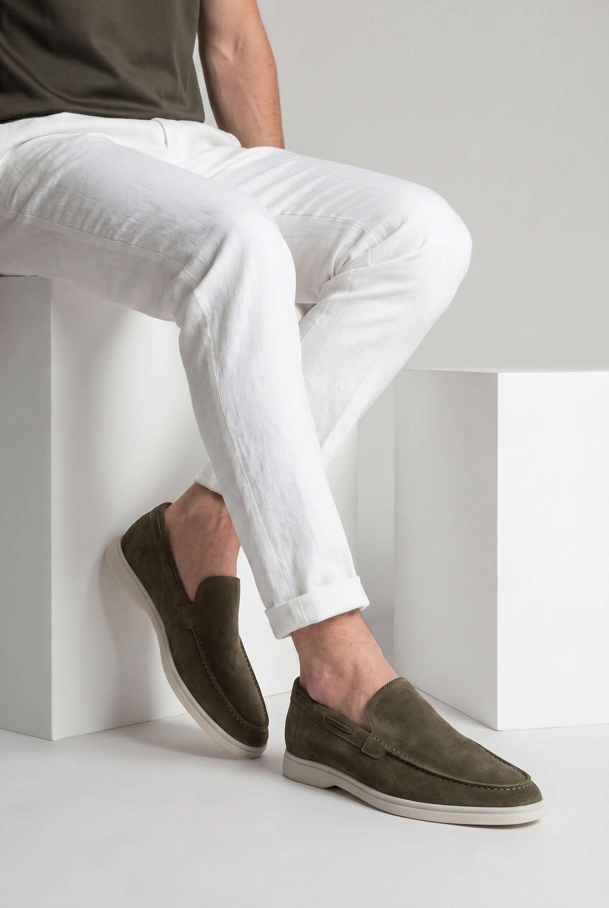 Olive yacht Loafer