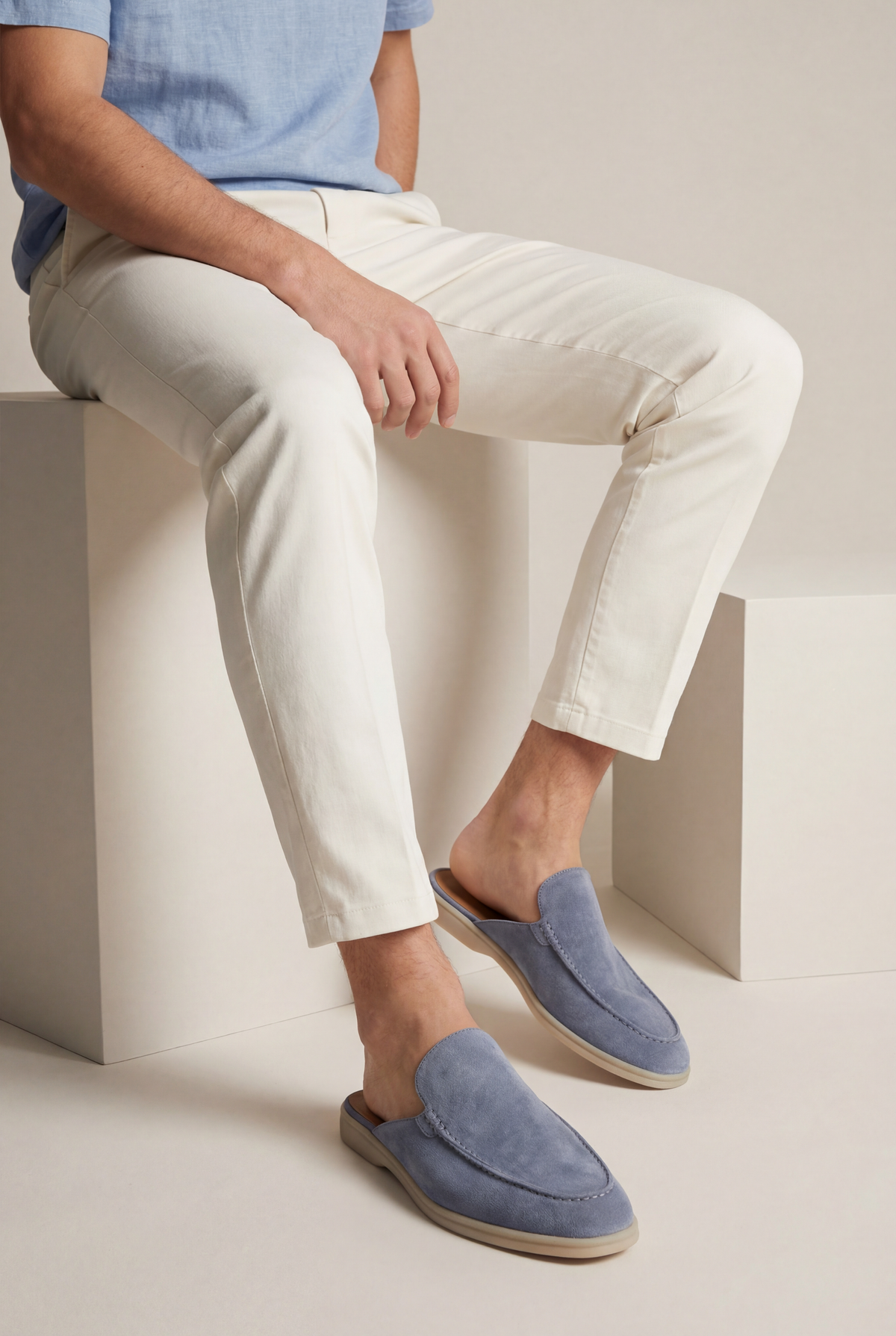 Baby Blue Yacht Mule