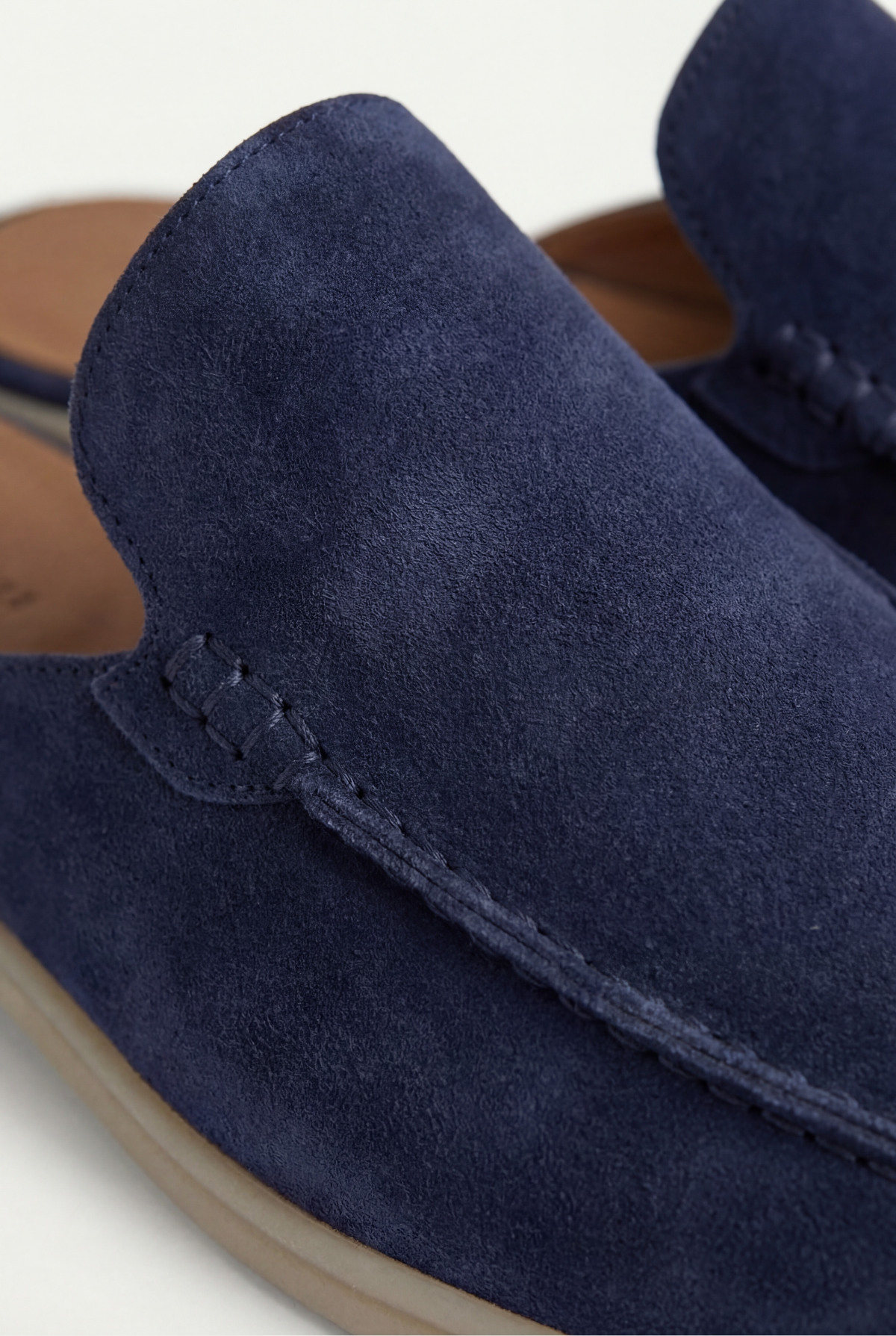 Yacht-Wildleder-Mule Marineblau
