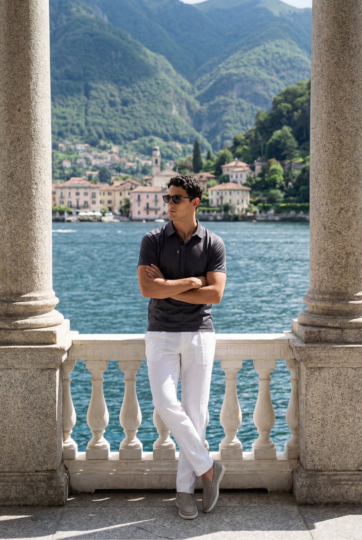 Polo Portofino grigio