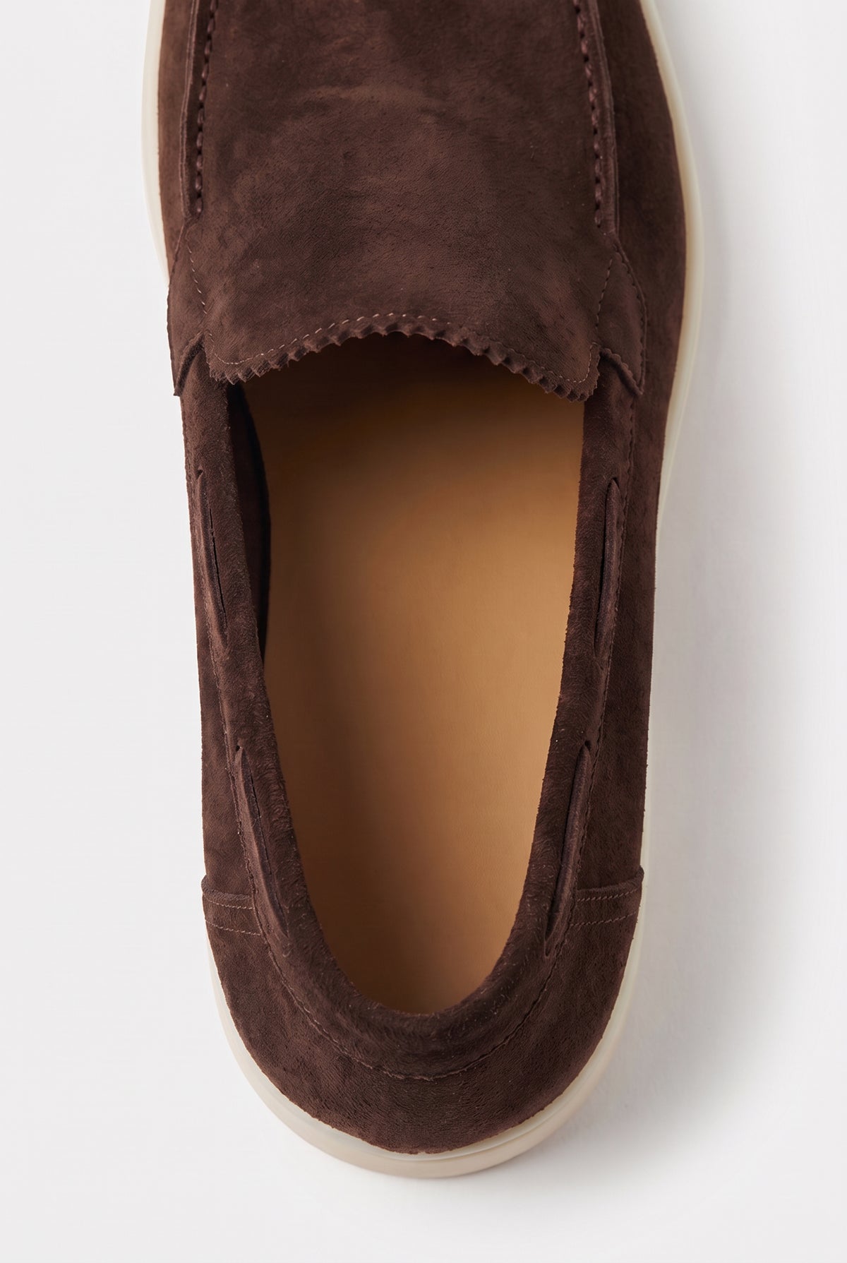 Chocolate Yacht Loafer - inside view