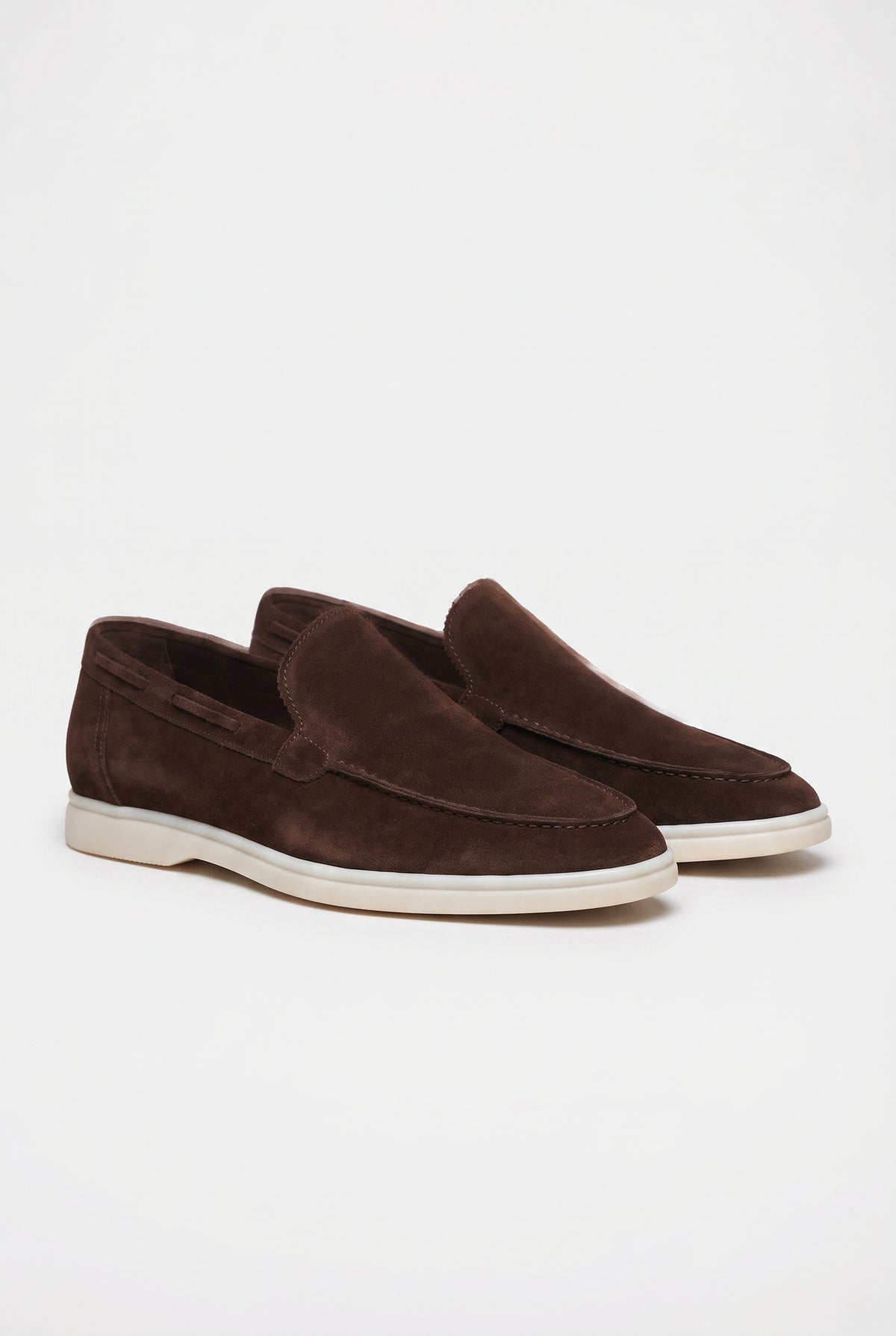Chocolate Yacht Loafer - pair, three-quarter view