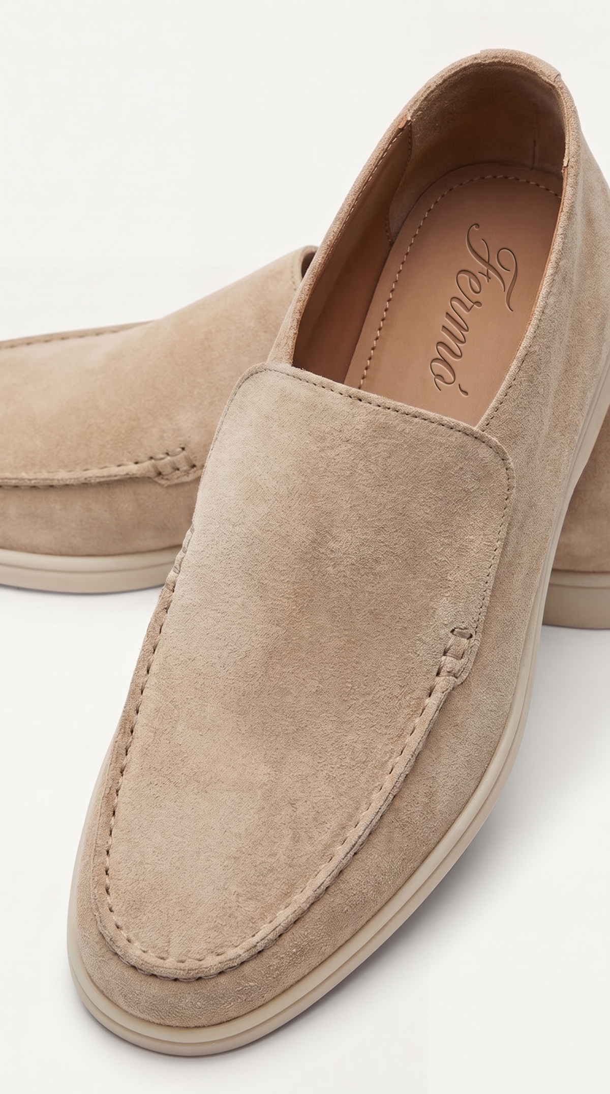 Mocasín Amalfi City de Ante Beige Claro