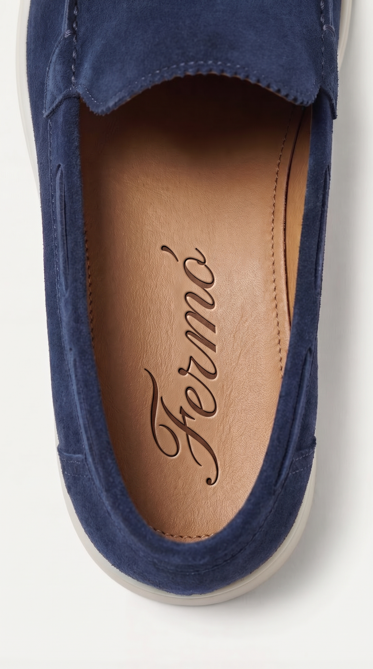 Amalfi klassieke suède loafer Marineblauw