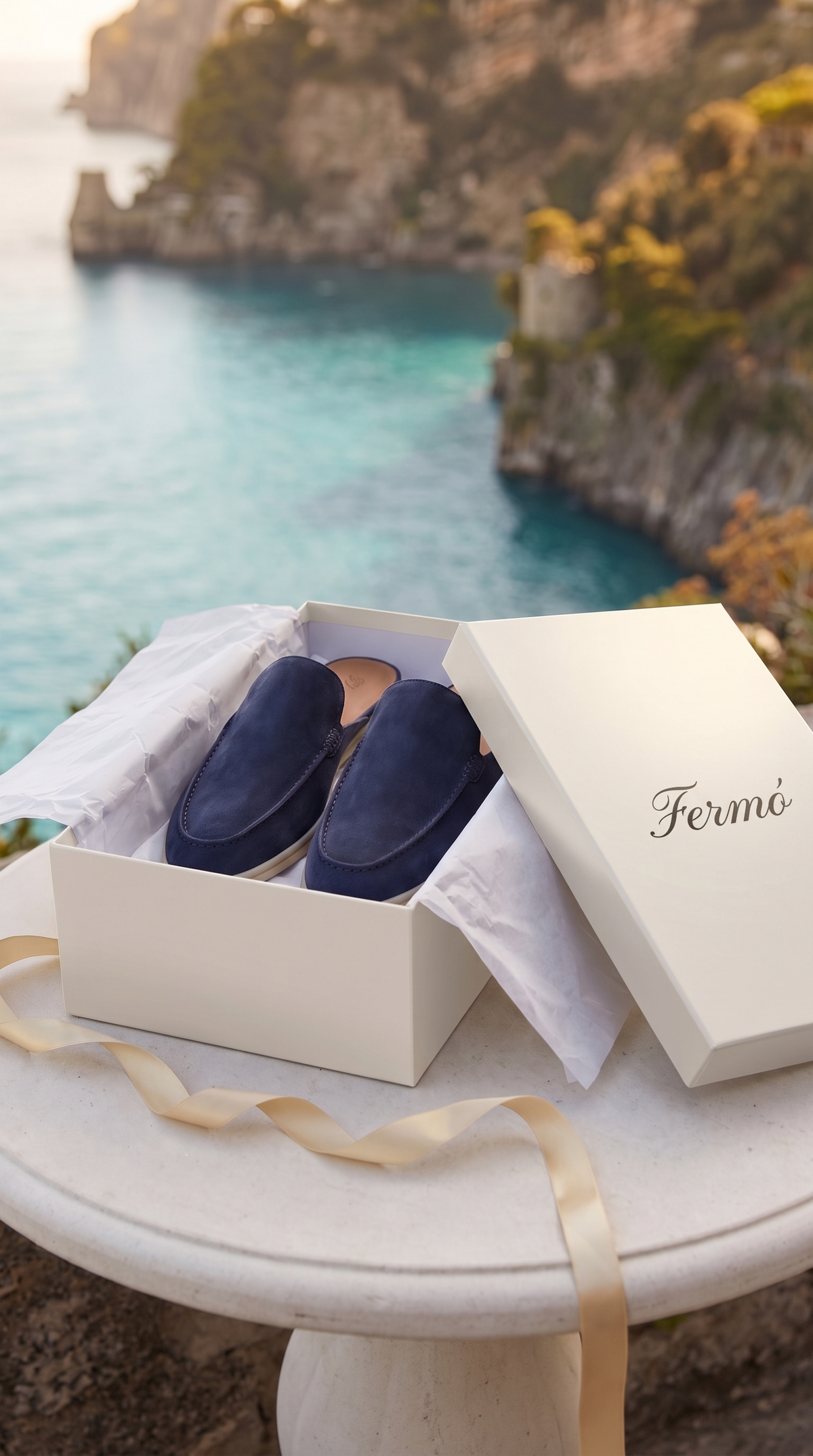 Yacht-Wildleder-Mule Marineblau