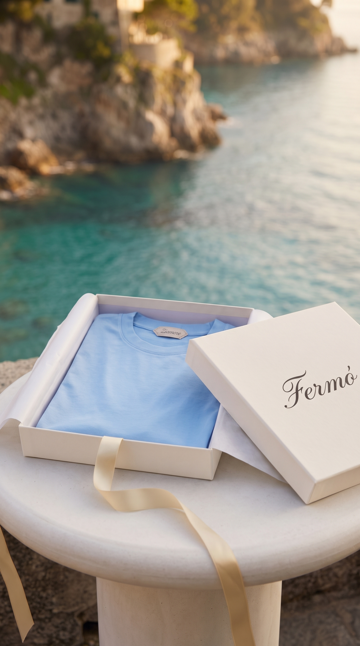 T-shirt Portofino azzurro cielo