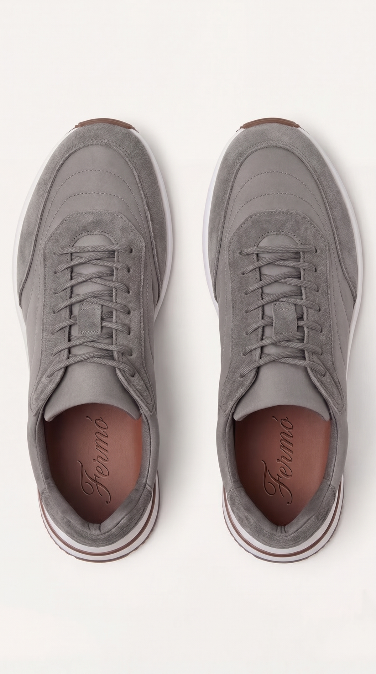 Portofino sneaker van suède grijs