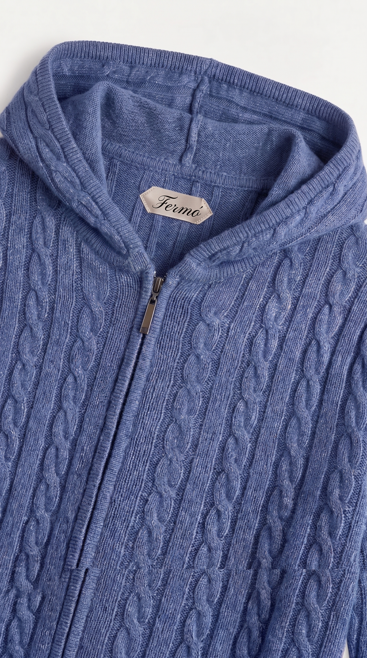 Como kasjmier hoodie blauw