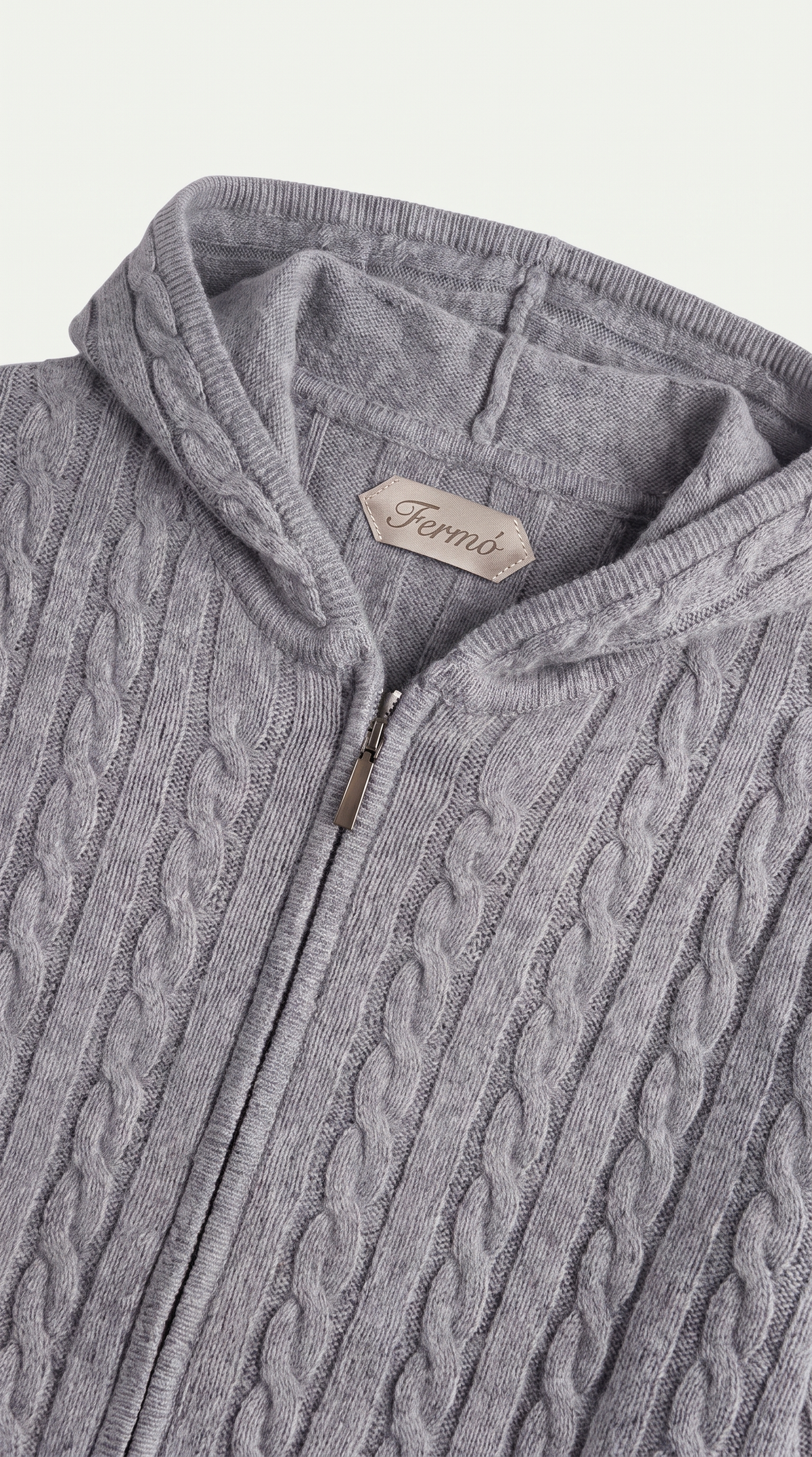 Moletom de cashmere Como cinza
