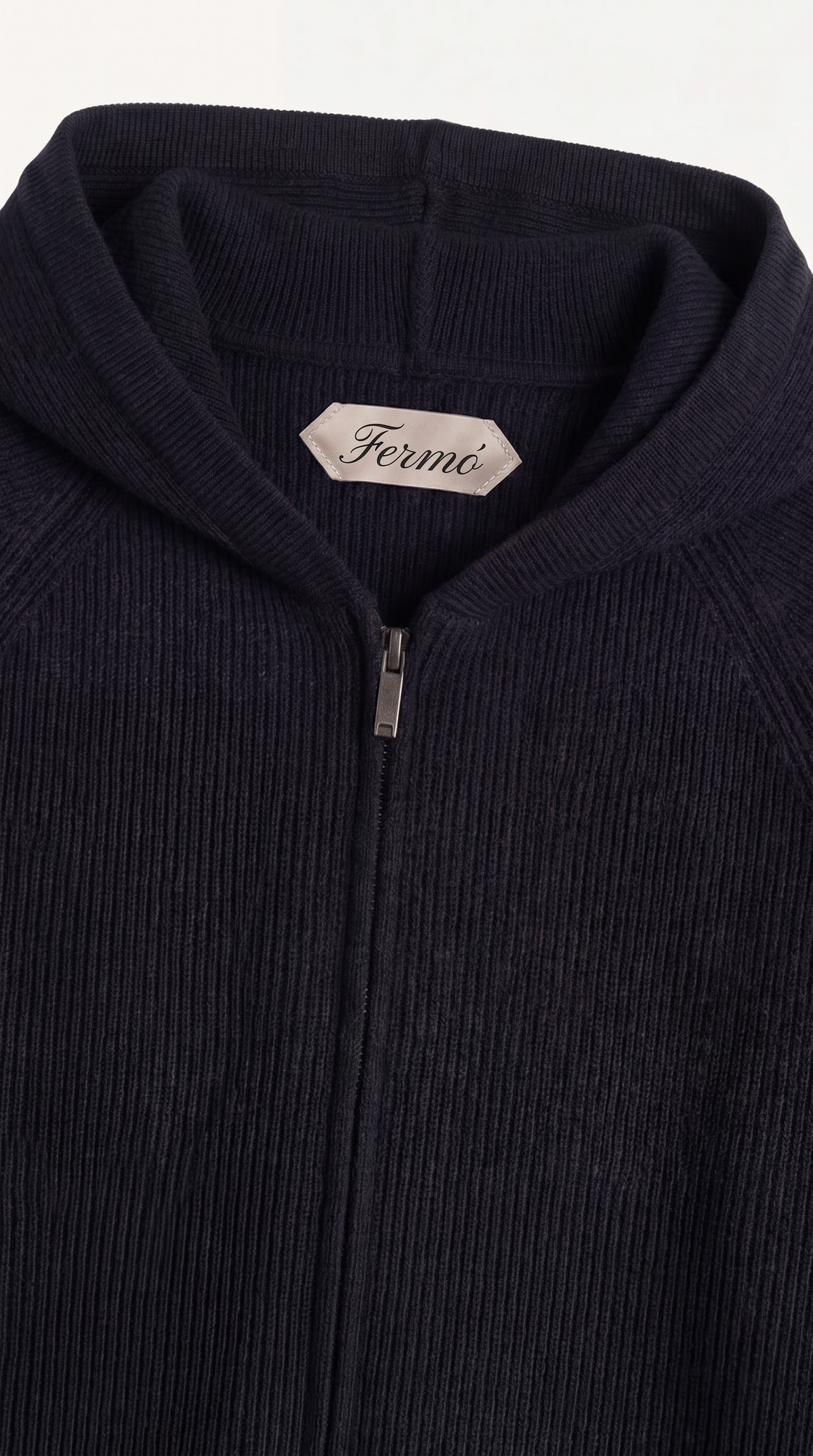 Cortina Cashmere Zip Hoodie Black