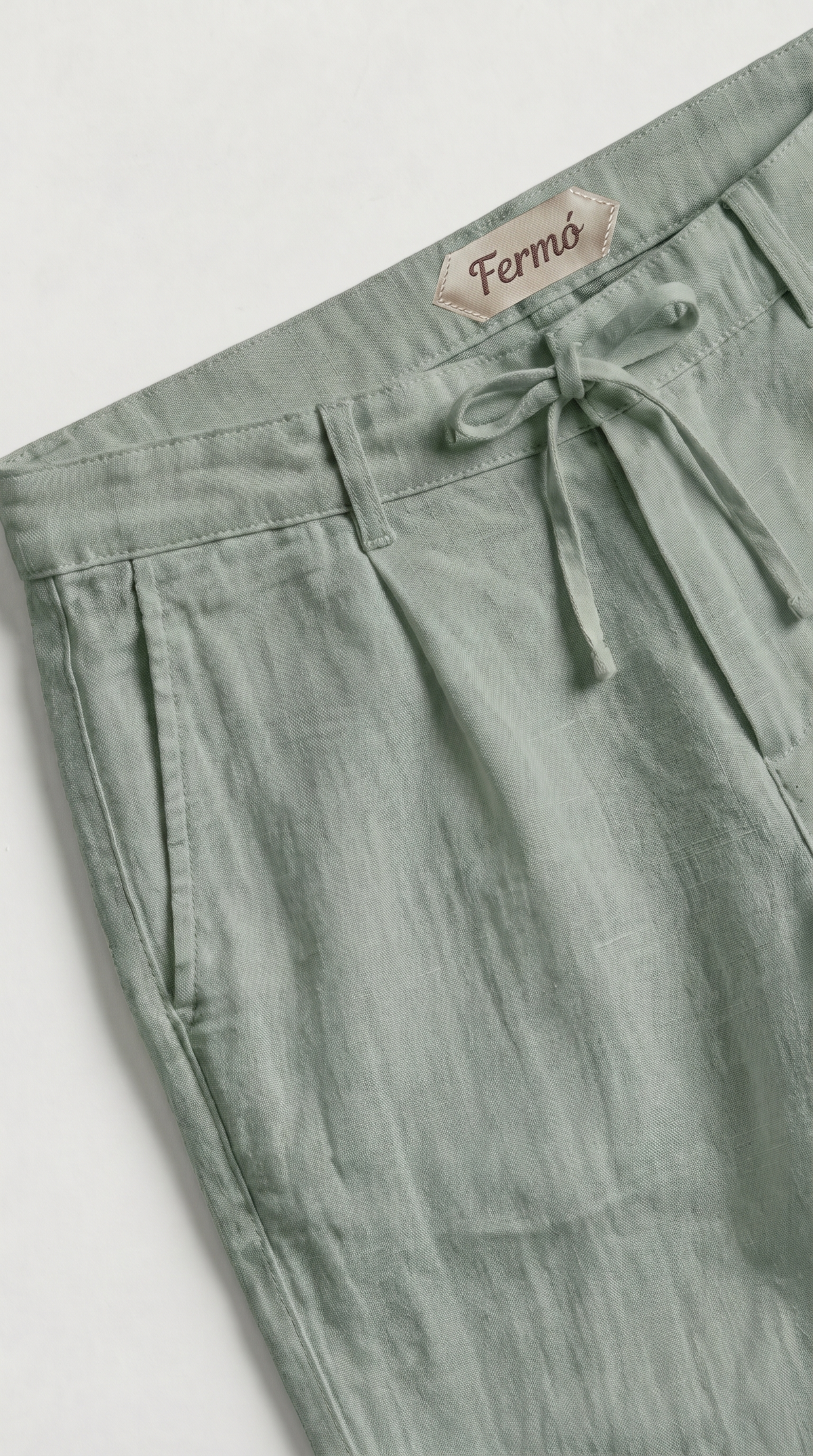 Amalfi Linen Trousers Olive Green