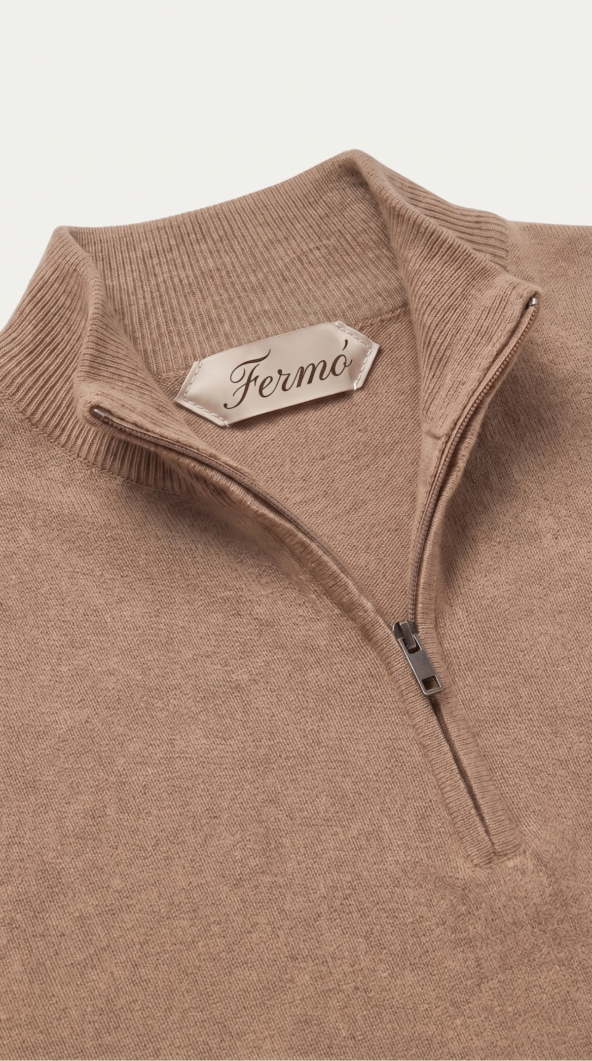 Merino Quarter Zip Camel