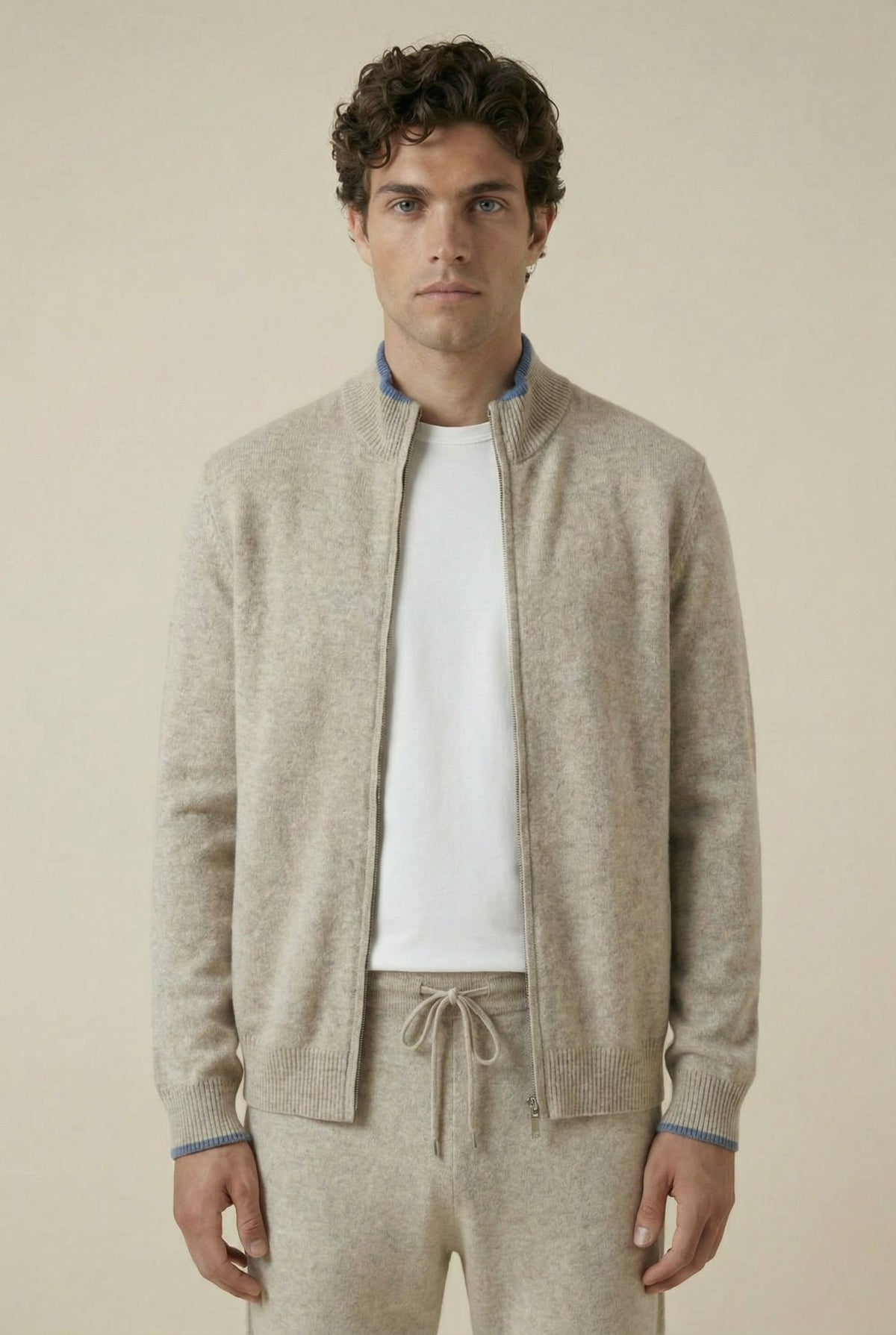 Venezia Cashmere Set Beige Blue