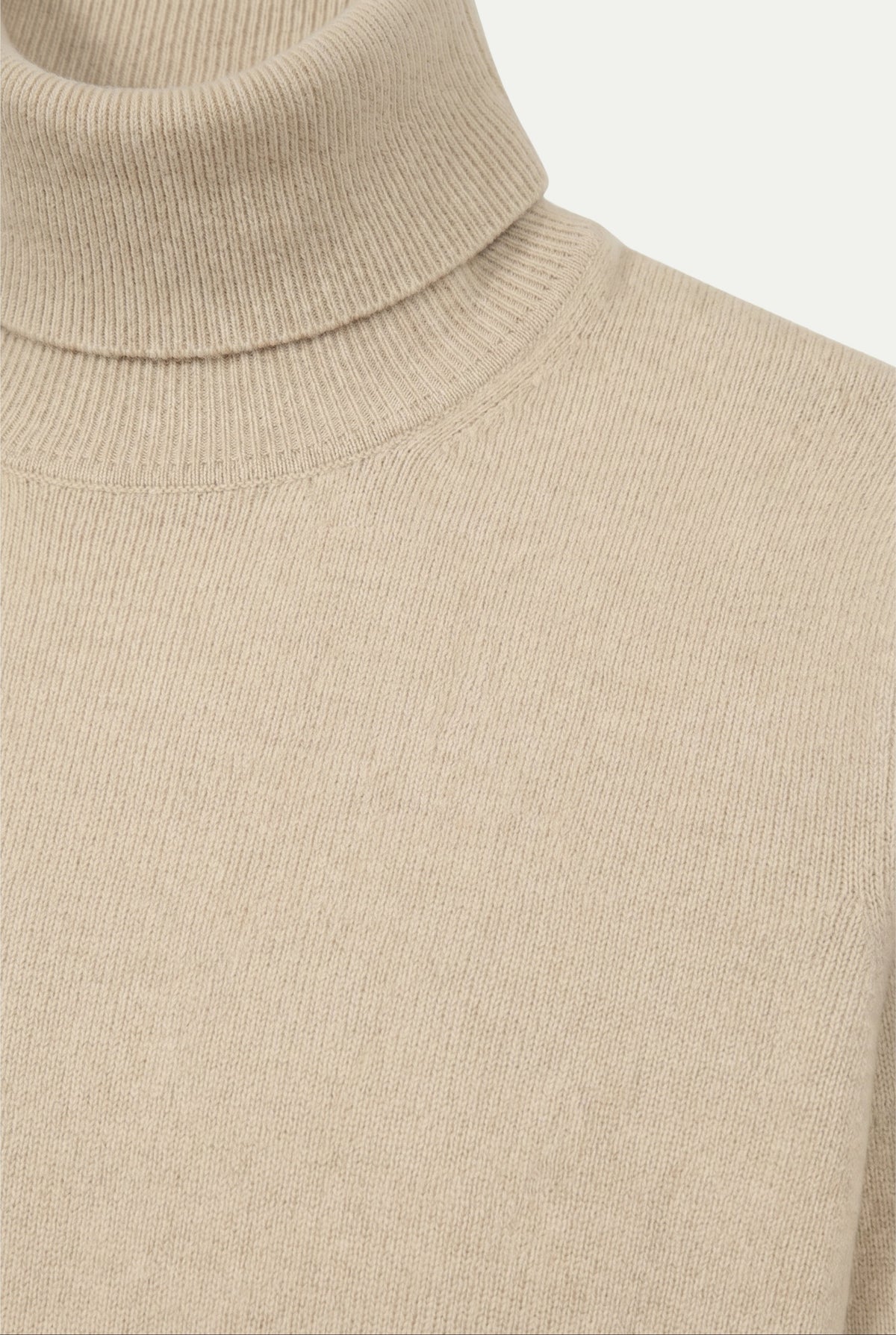 Amalfi Extrafeiner Rollkragenpullover Sand