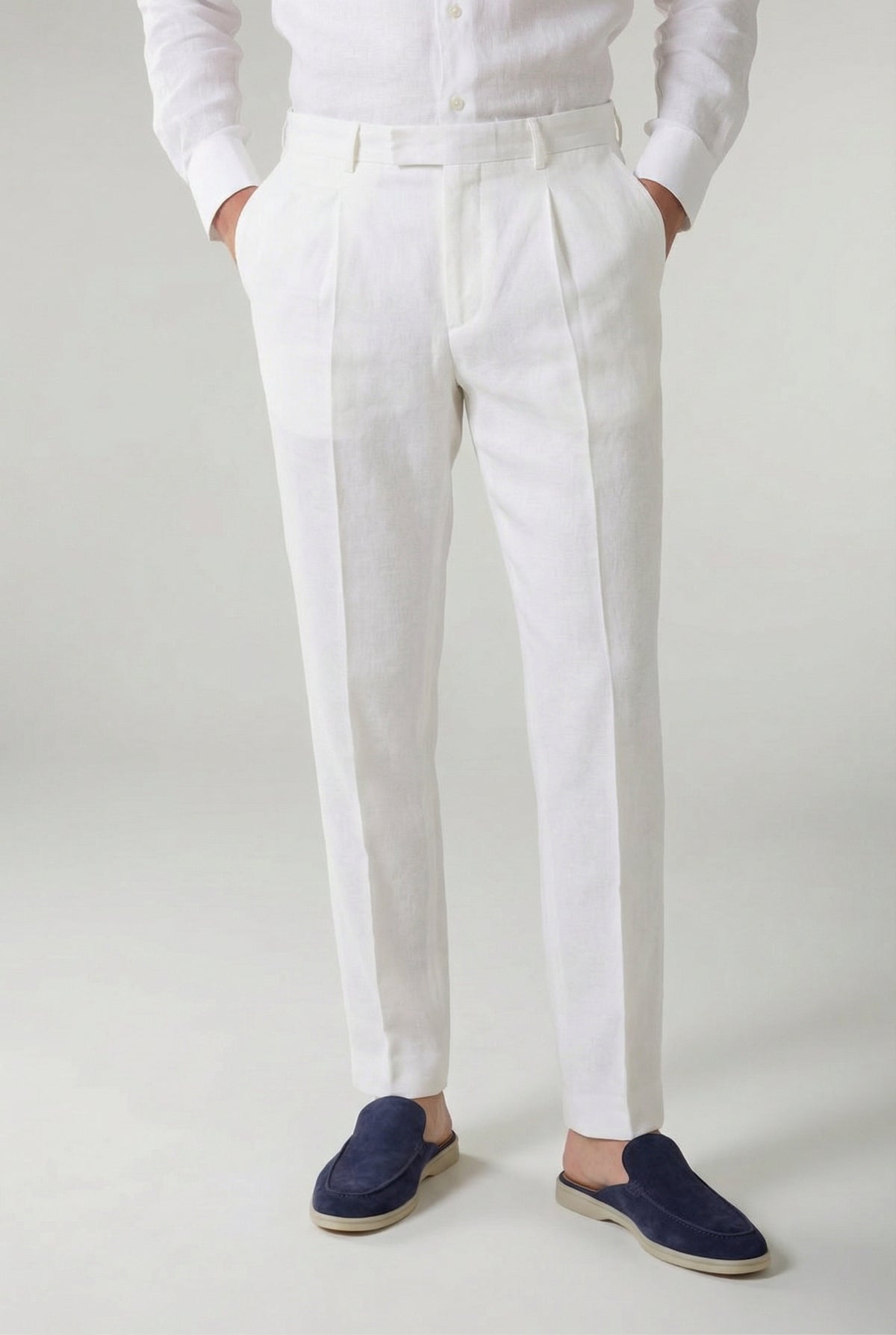 Pantaloni classici Portofino bianchi