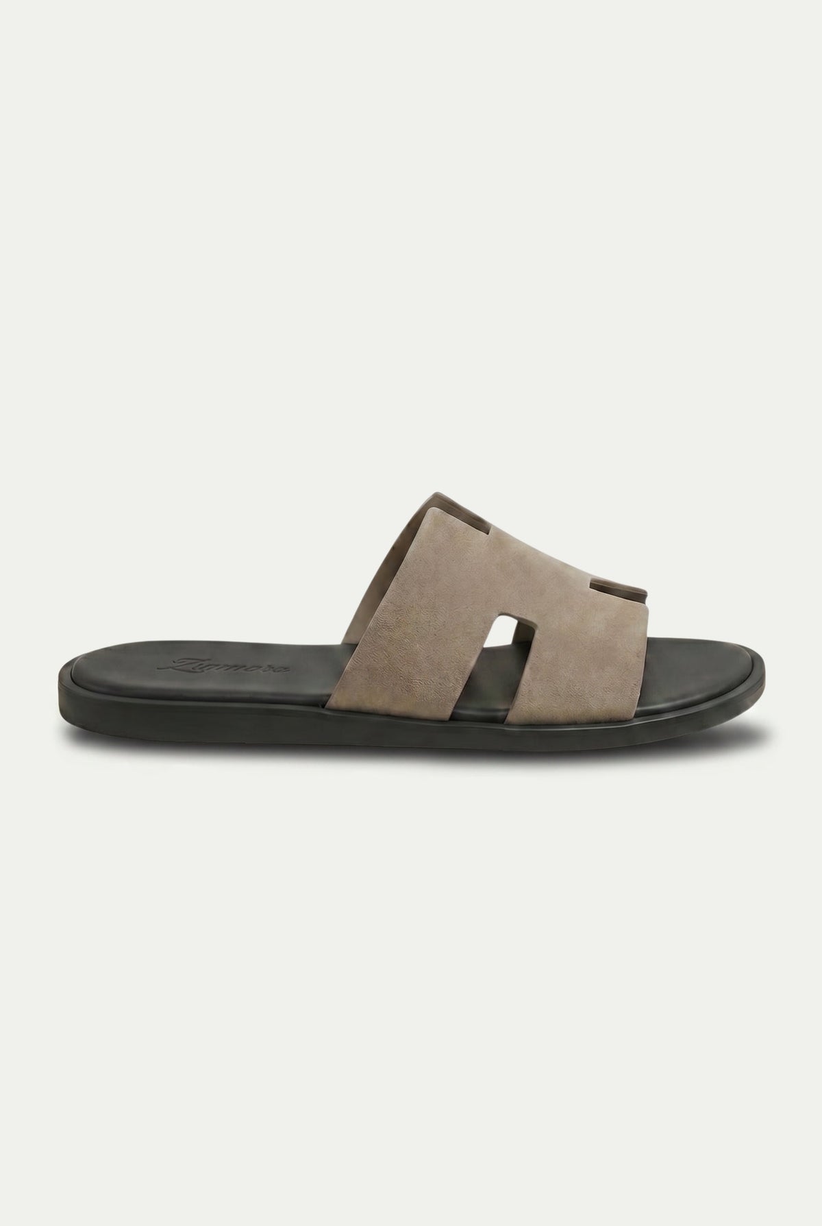 Capri Veloursleder-Slipper Steingrau