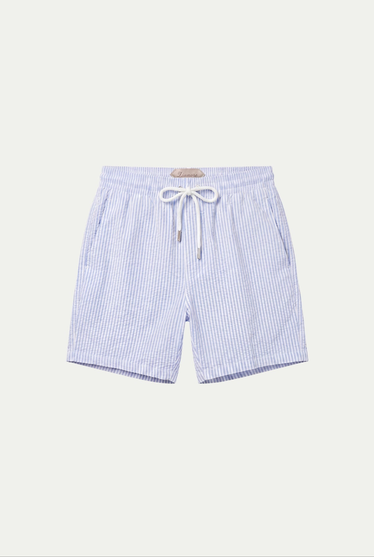 Short de bain Amalfi bleu/rayures blanches