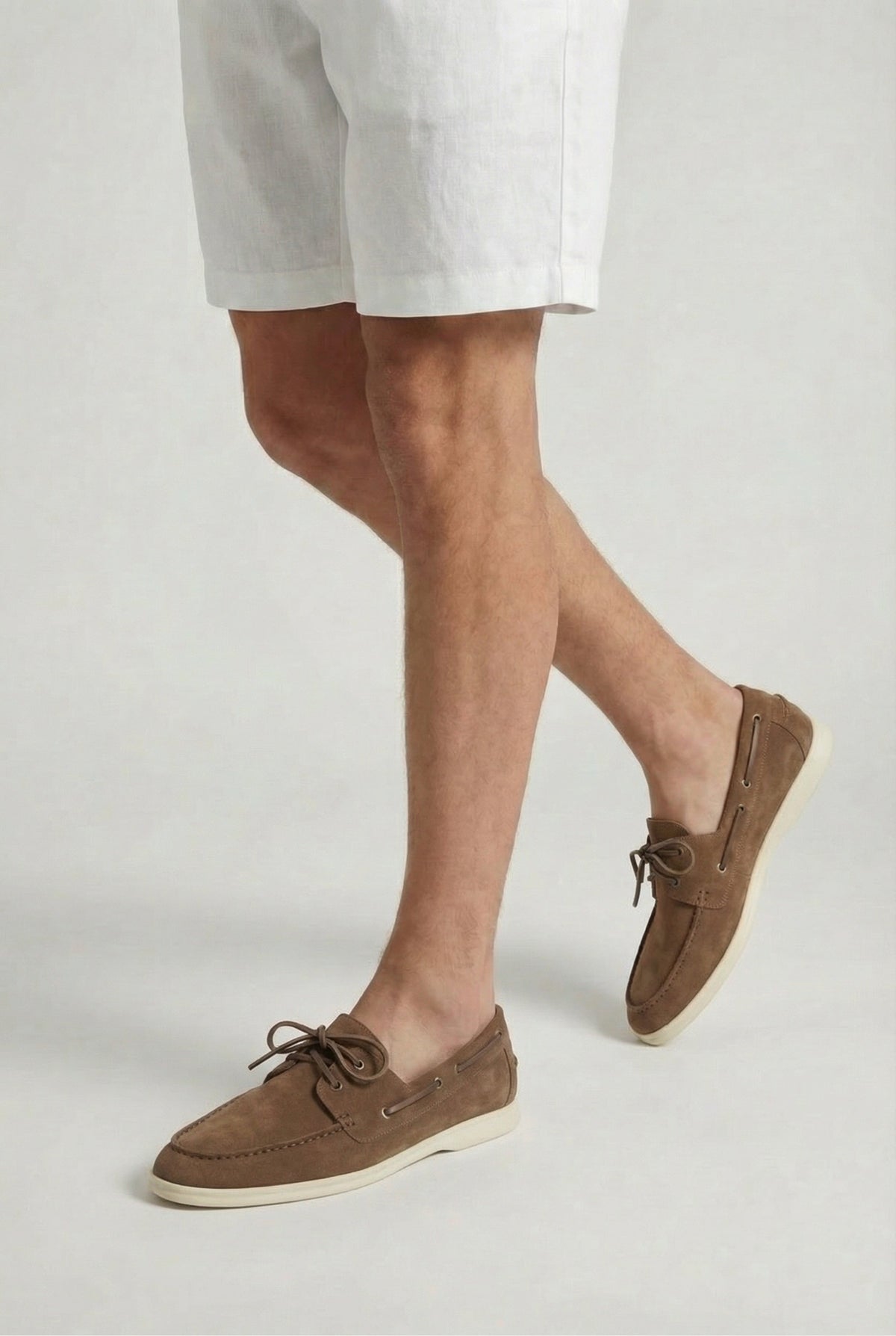 Yacht Walk Suede Loafer Taupe