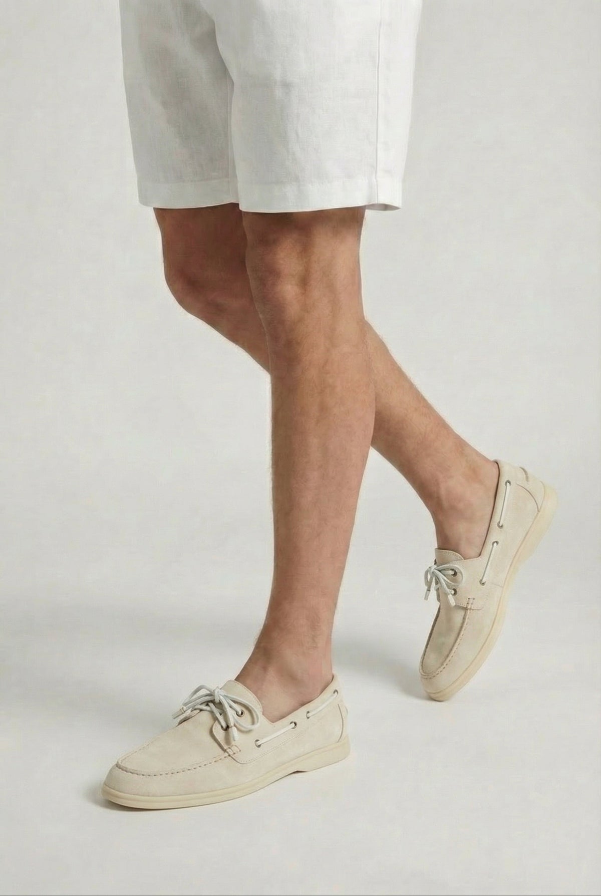 Yacht Walk Wildleder-Loafer Creme