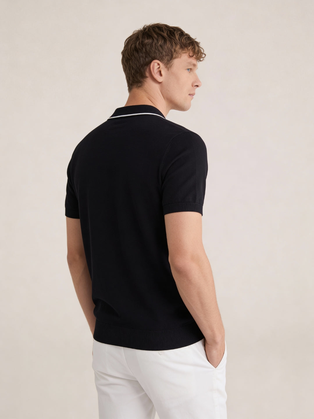 Polo in maglia Paraggi Nero