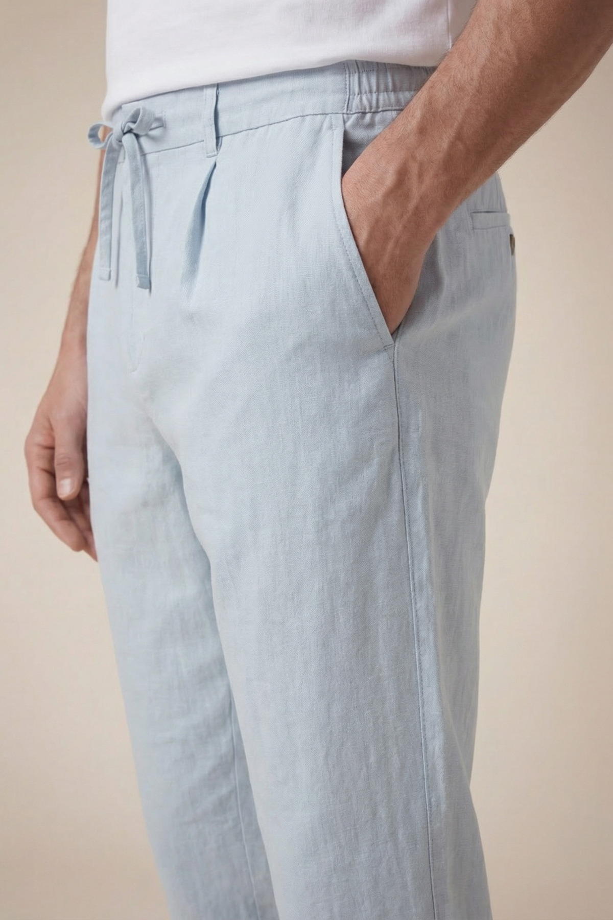 Amalfi-Leinenhose Blau