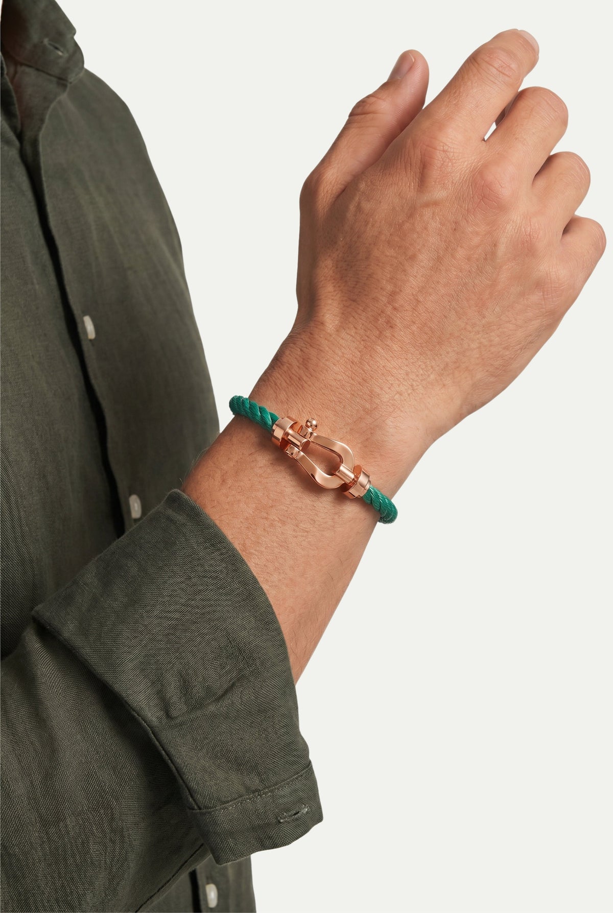 Fermó Yacht Bracelet Green/Rose Gold