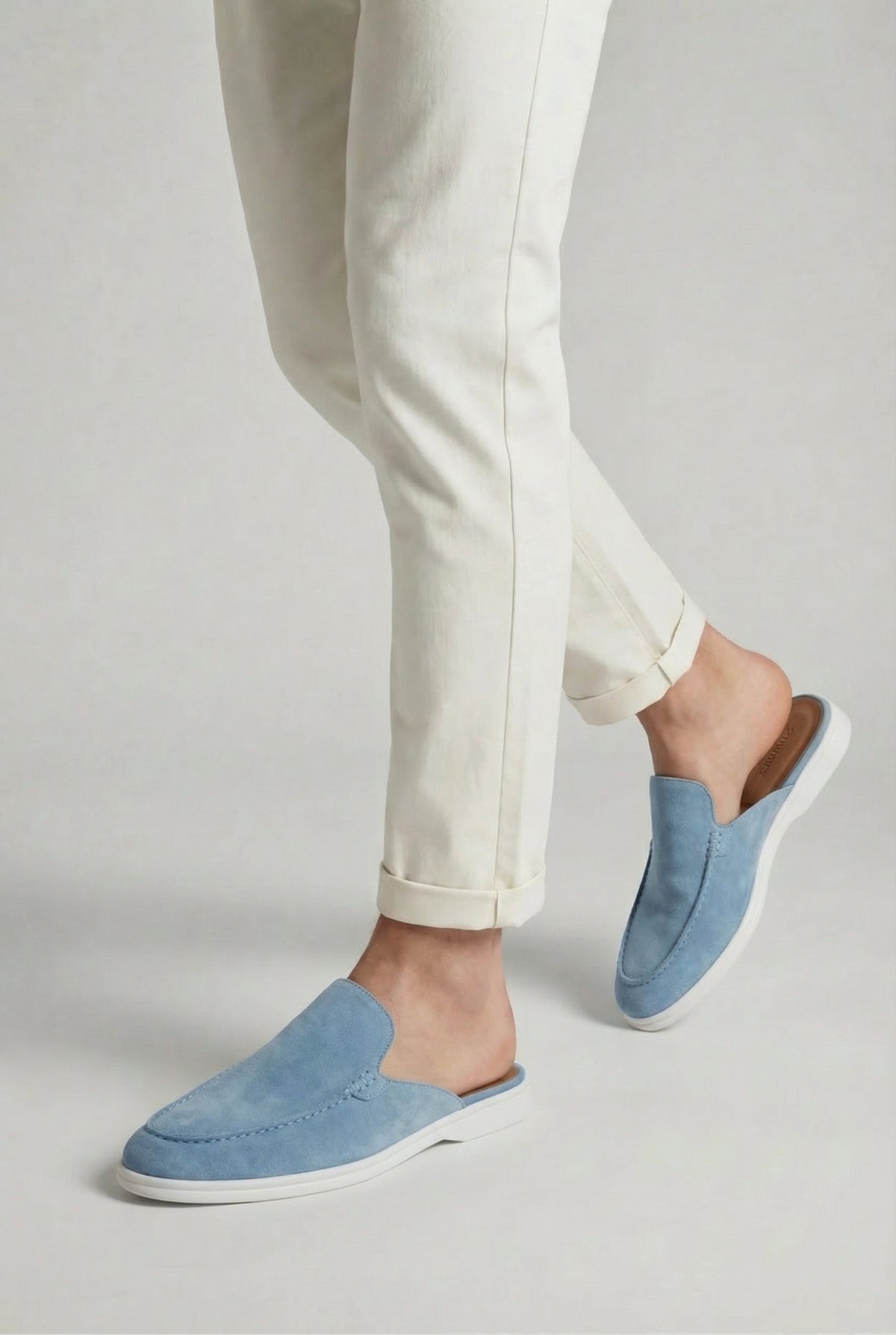 Mule Yacht in suede azzurre