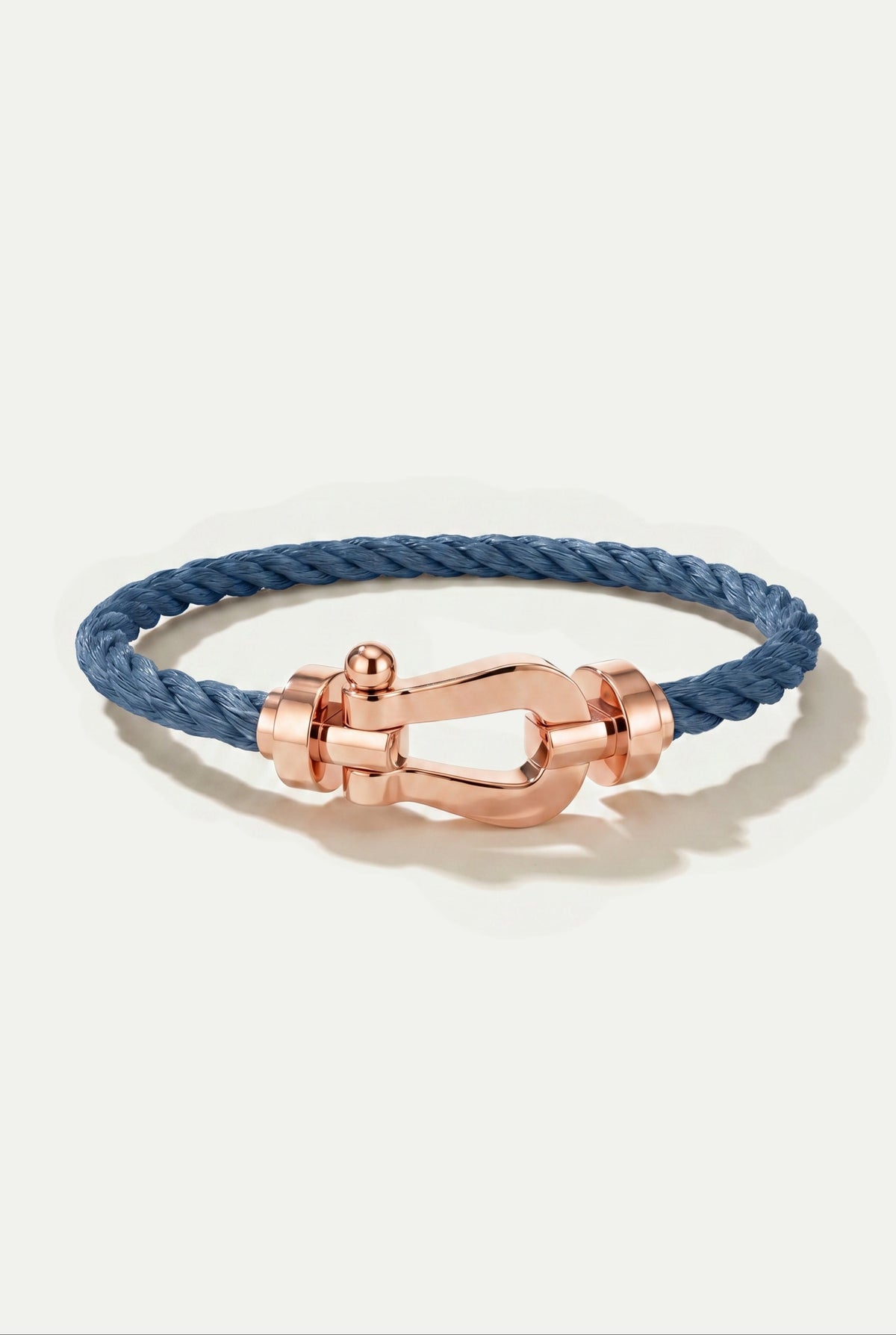 Fermó Yacht-Armband Marineblau/Roségold