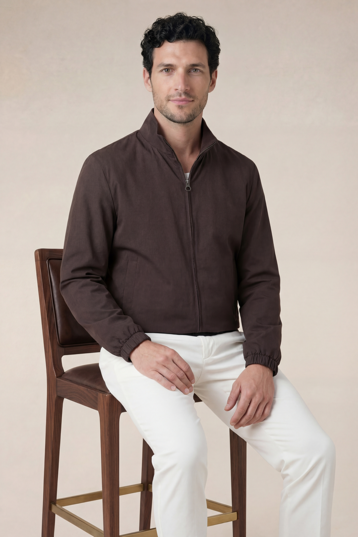 Veste réversible marron
