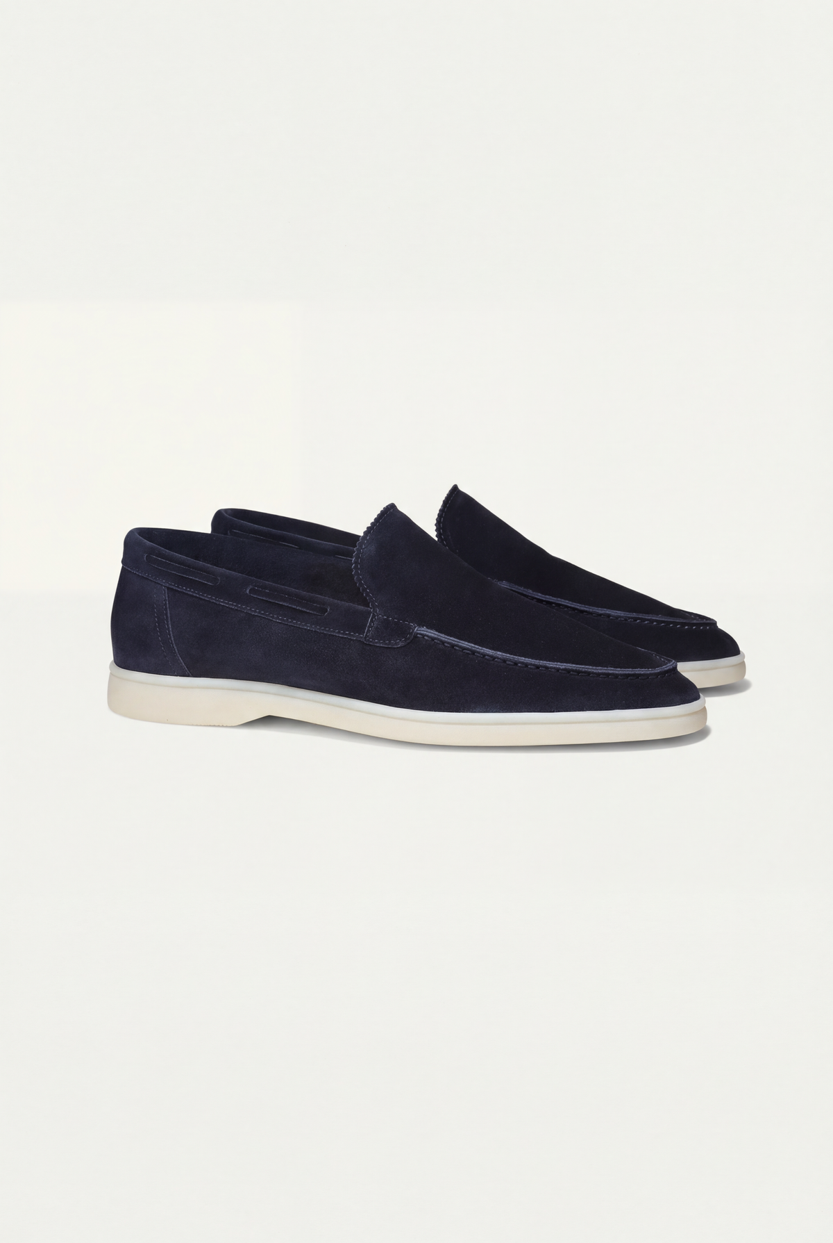Amalfi klassieke suède loafer Marineblauw