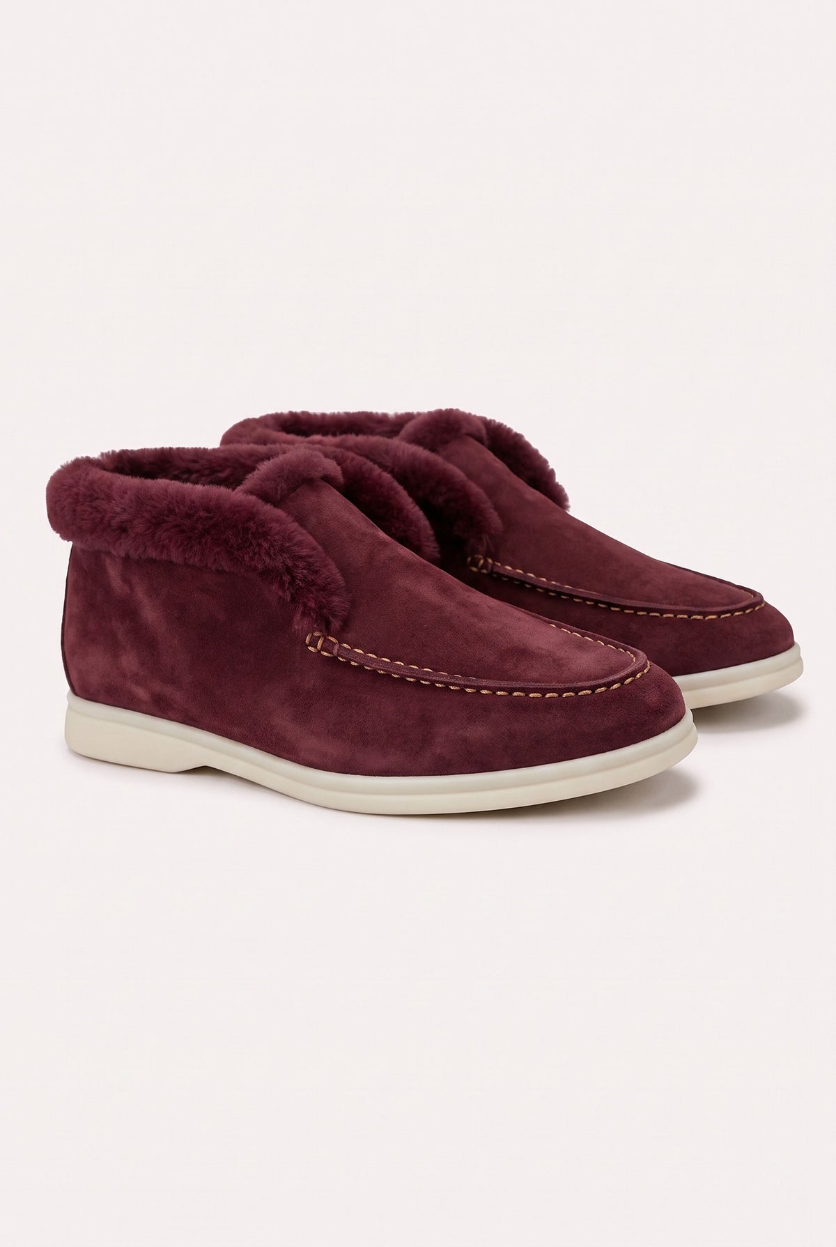 Burgundy Cortina Shearling Loafer