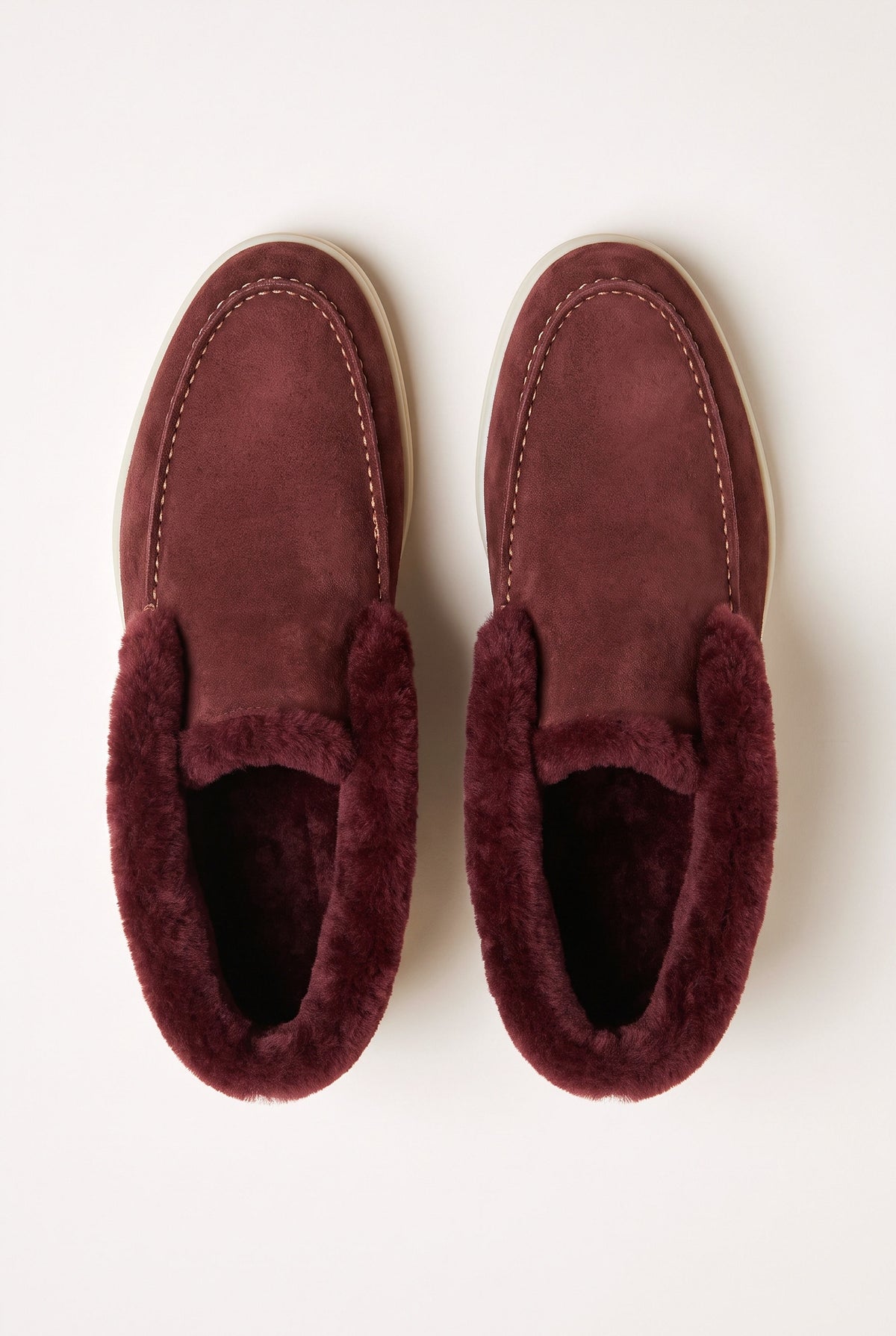 Burgundy Cortina Shearling Loafer