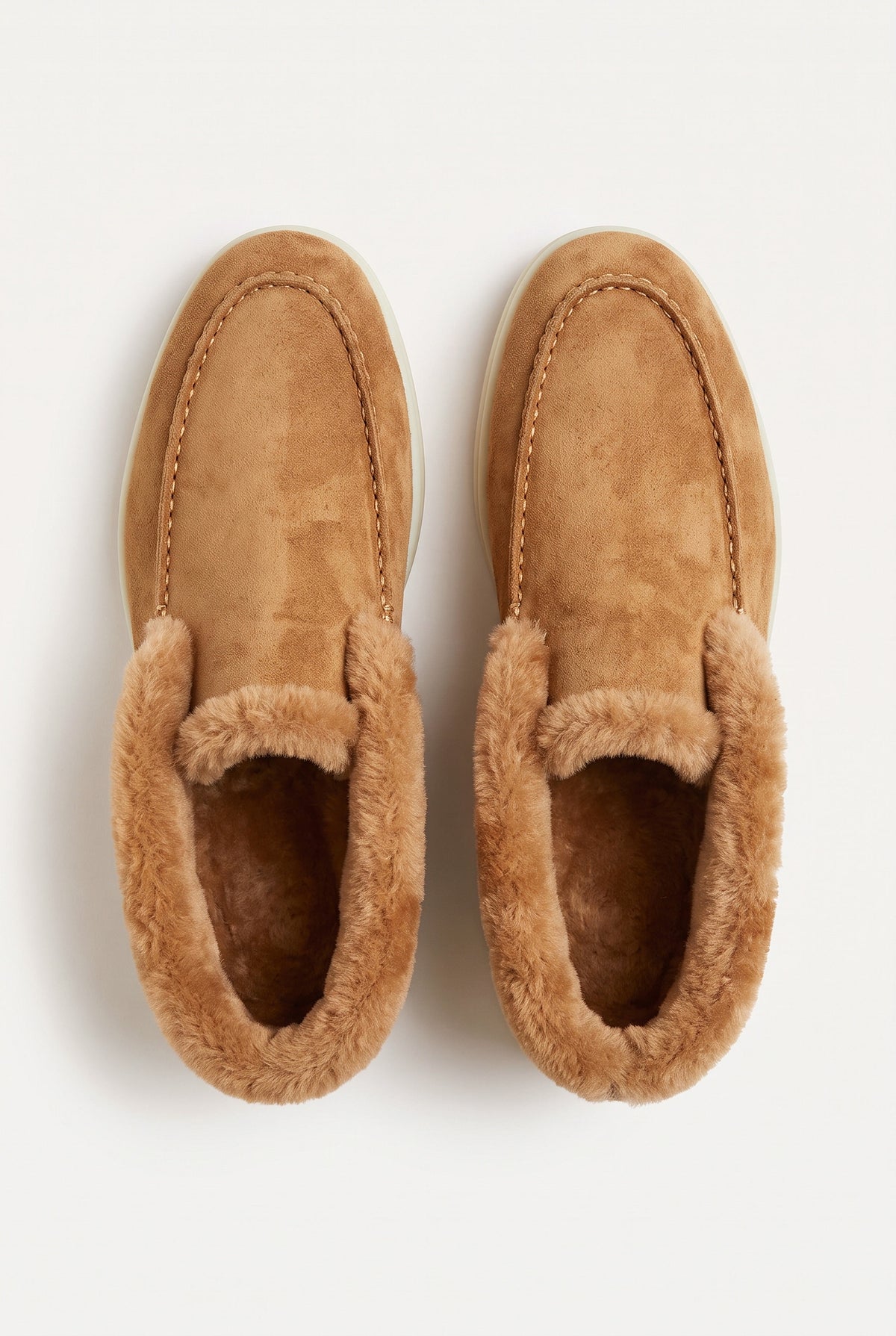 Camel Cortina Shearling Loafer