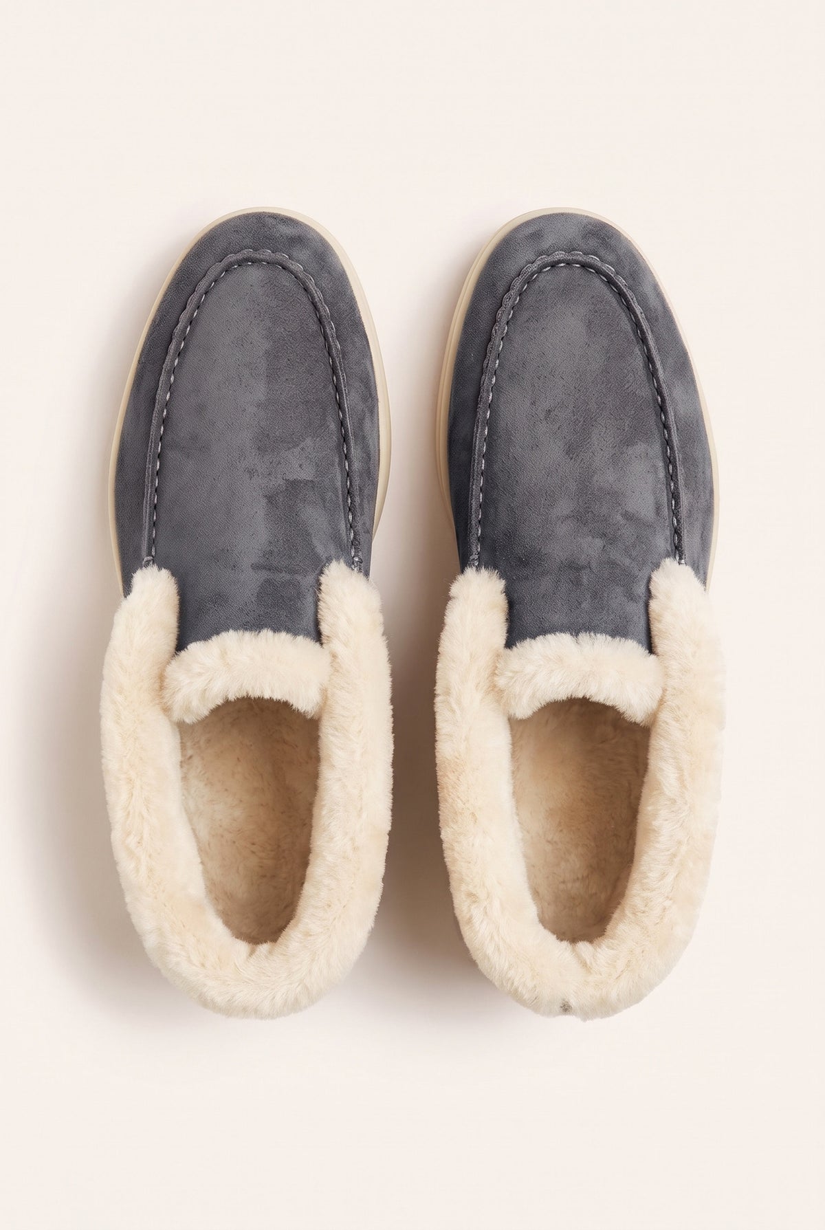 Charcoal Cortina Shearling Loafer