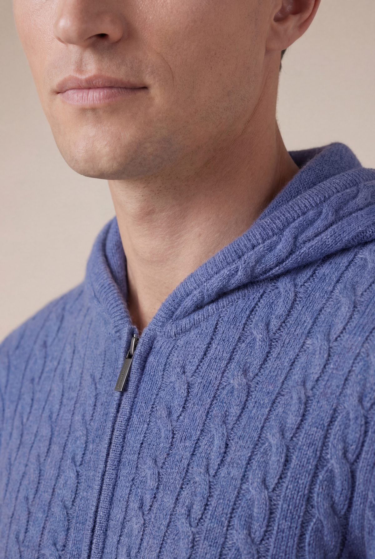 Sweat à capuche en cachemire Como bleu