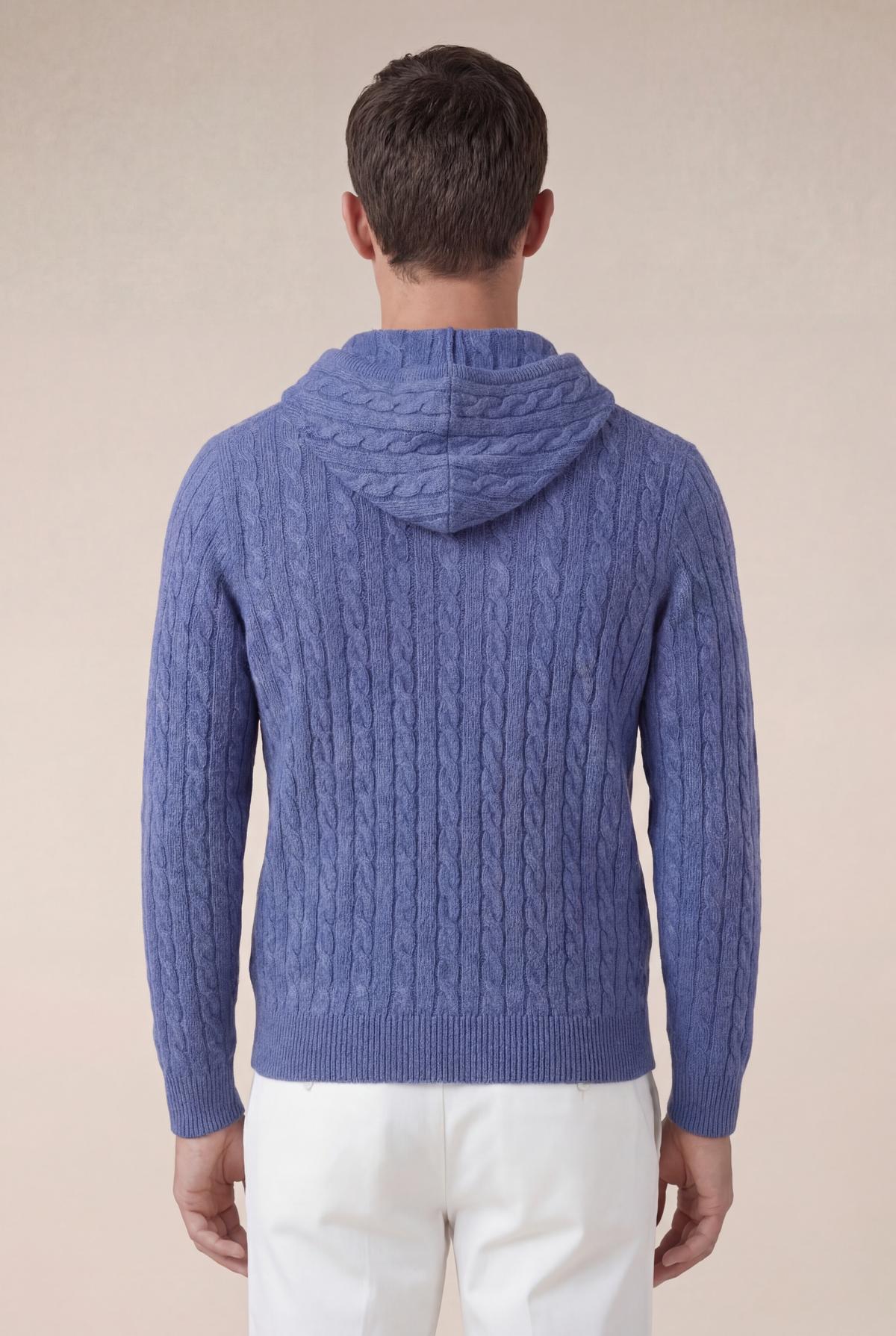 Sweat à capuche en cachemire Como bleu