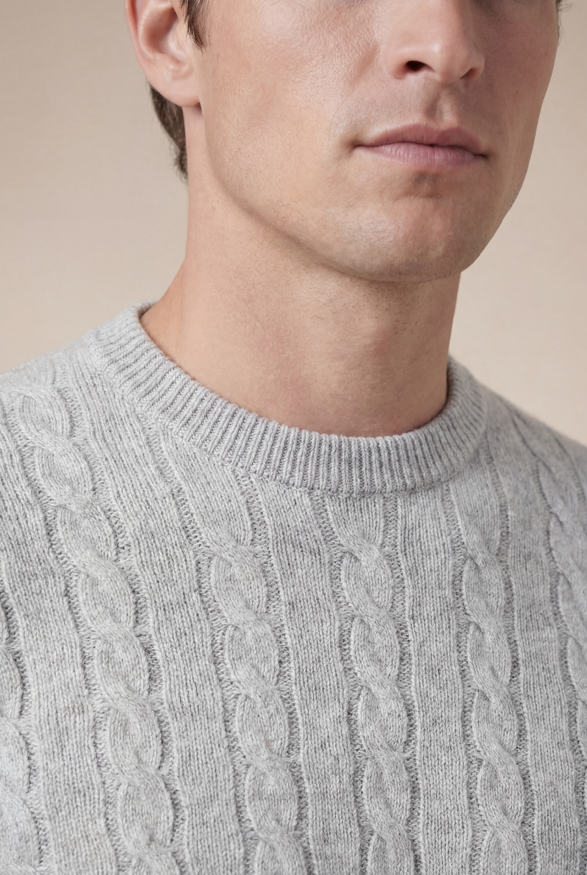 Girocollo in cashmere Como Grigio chiaro