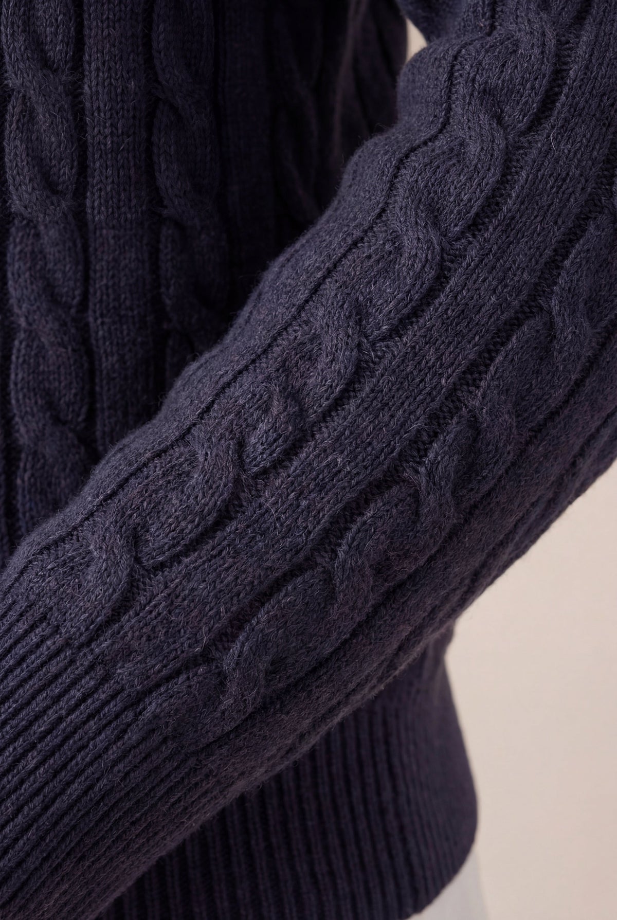 Suéter de gola redonda de cashmere Como azul-marinho