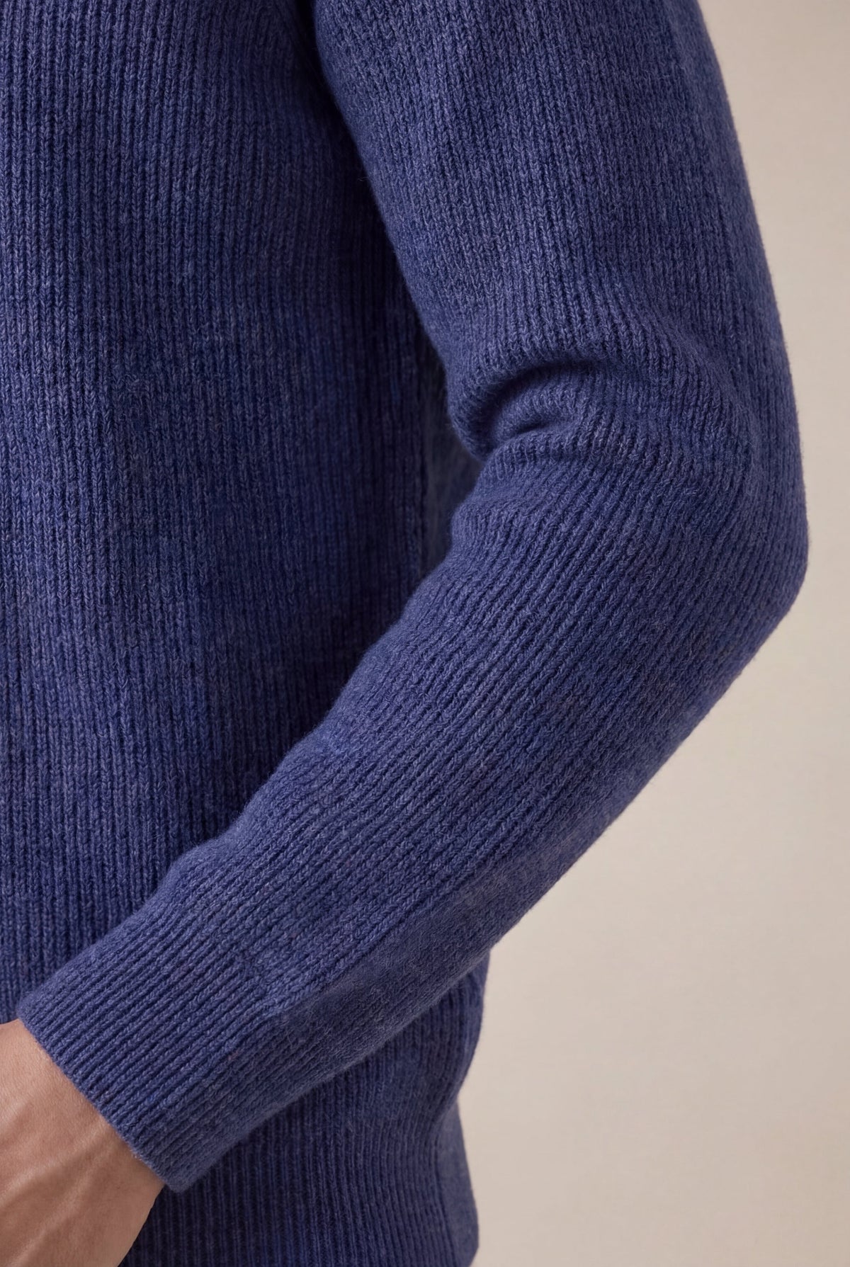 Cortina Kaschmir-Reißverschluss-Hoodie Blau