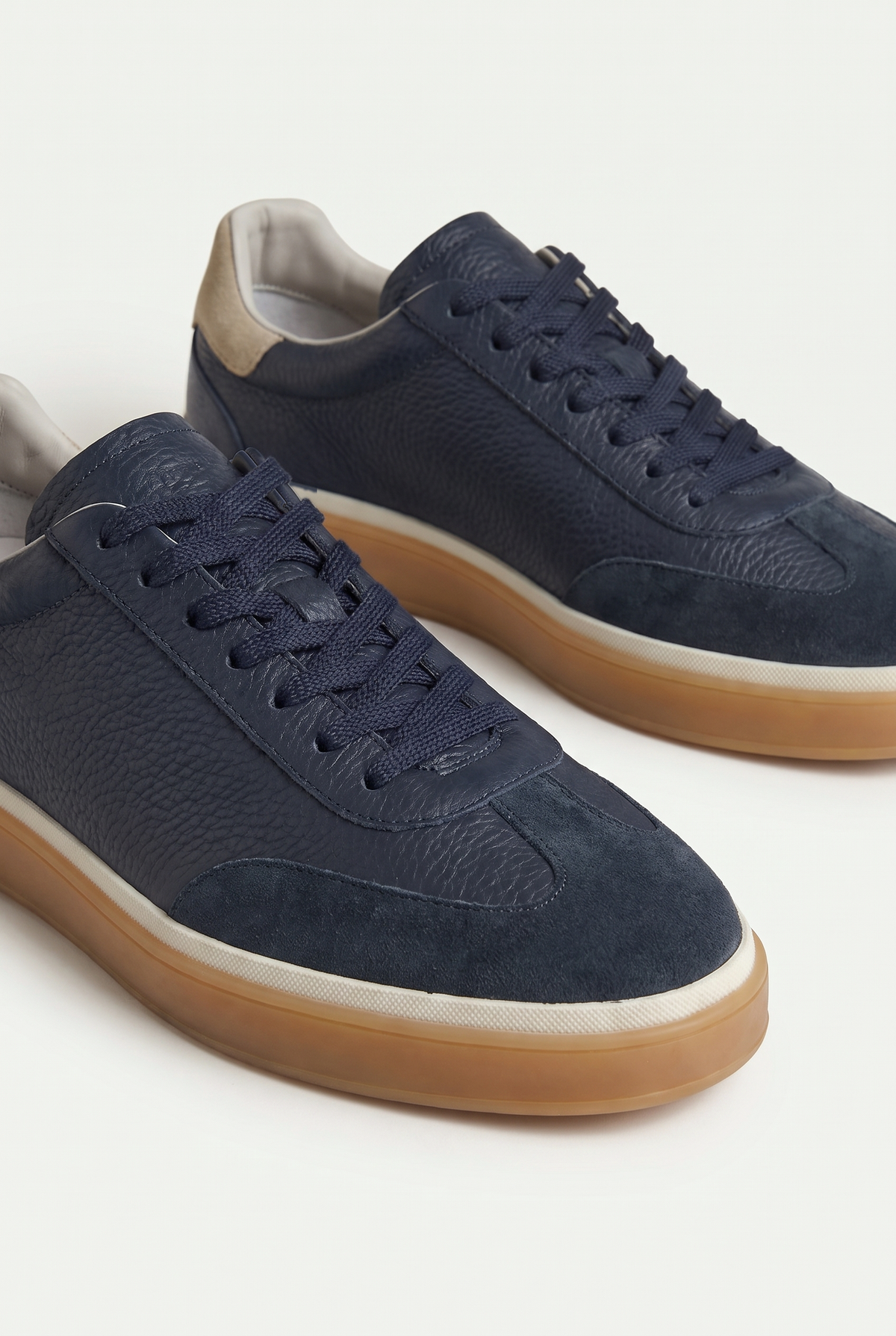 Navy Leather Bogota Trainer