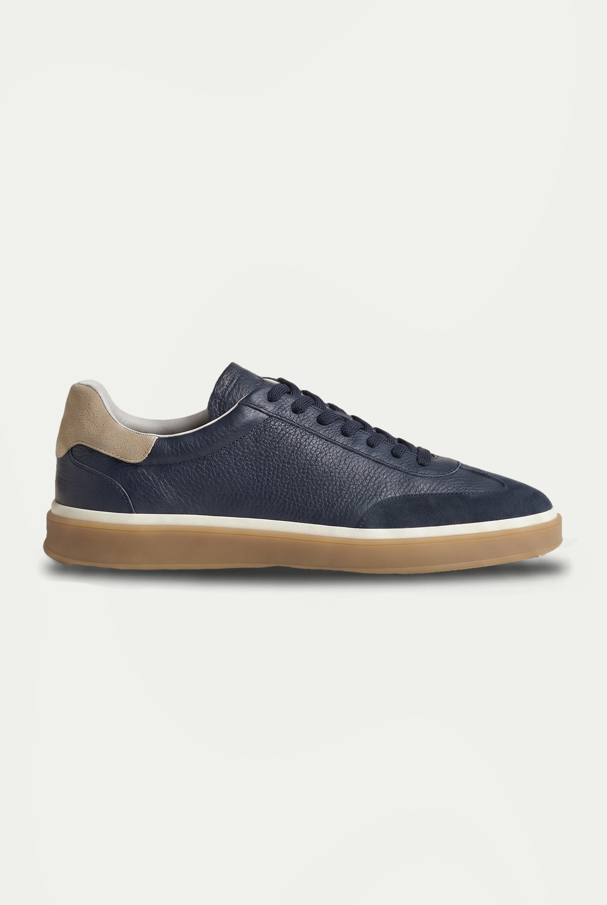 Navy Leather Bogota Trainer
