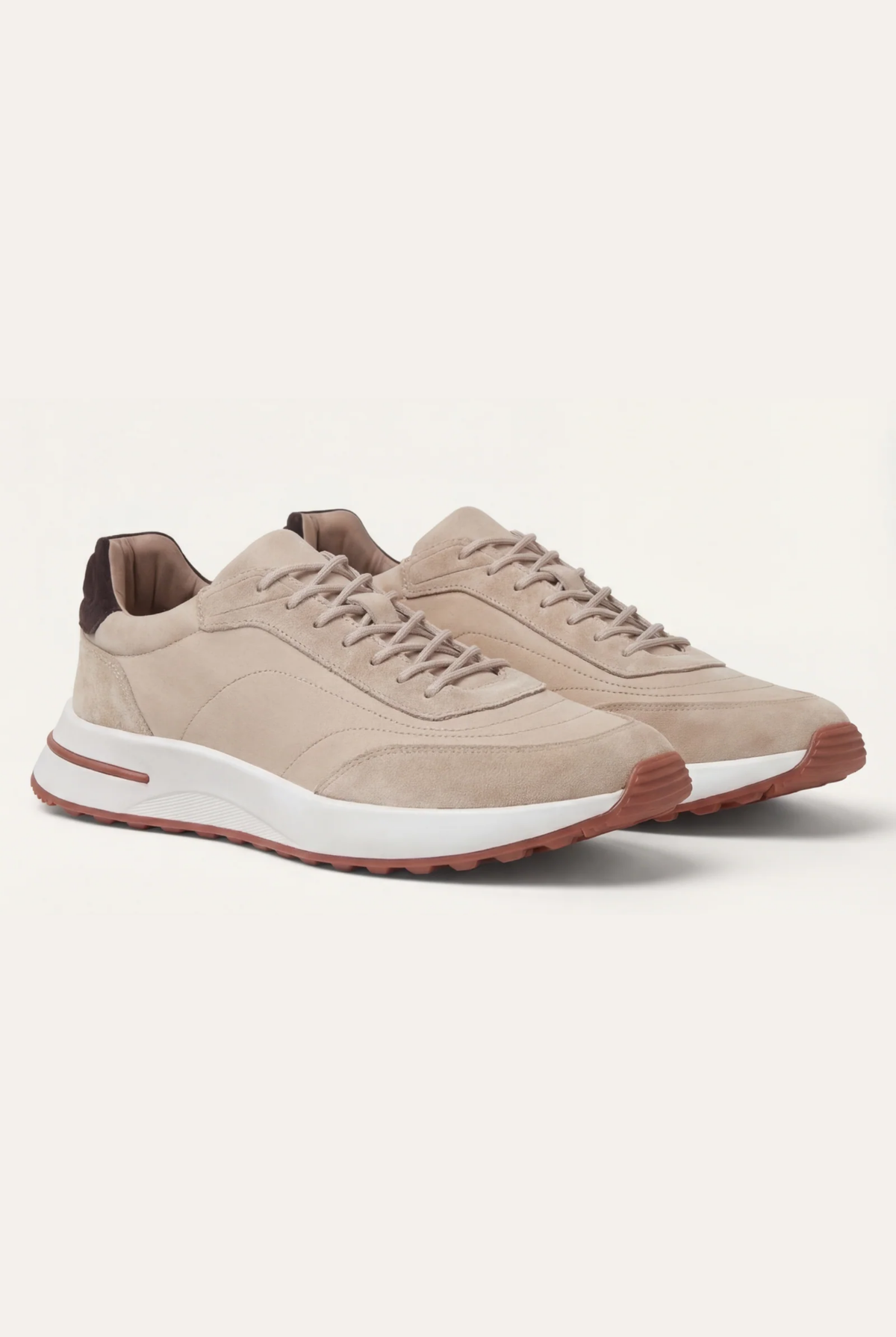 Baskets en daim Portofino beiges