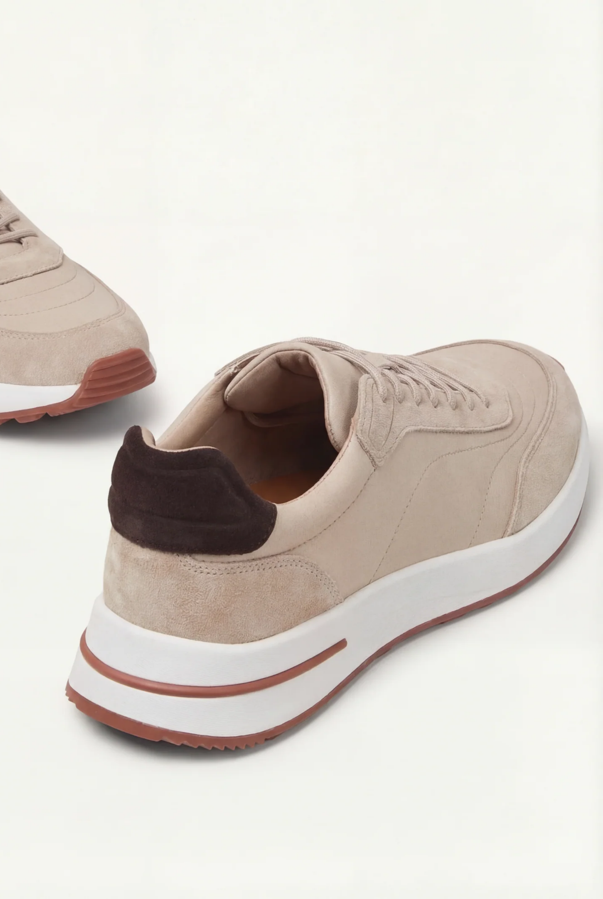 Baskets en daim Portofino beiges