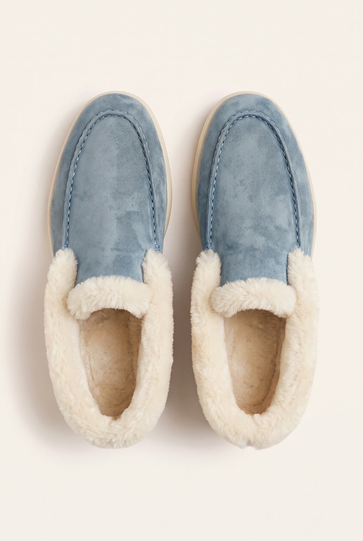 Sky Blue Cortina Shearling Loafer
