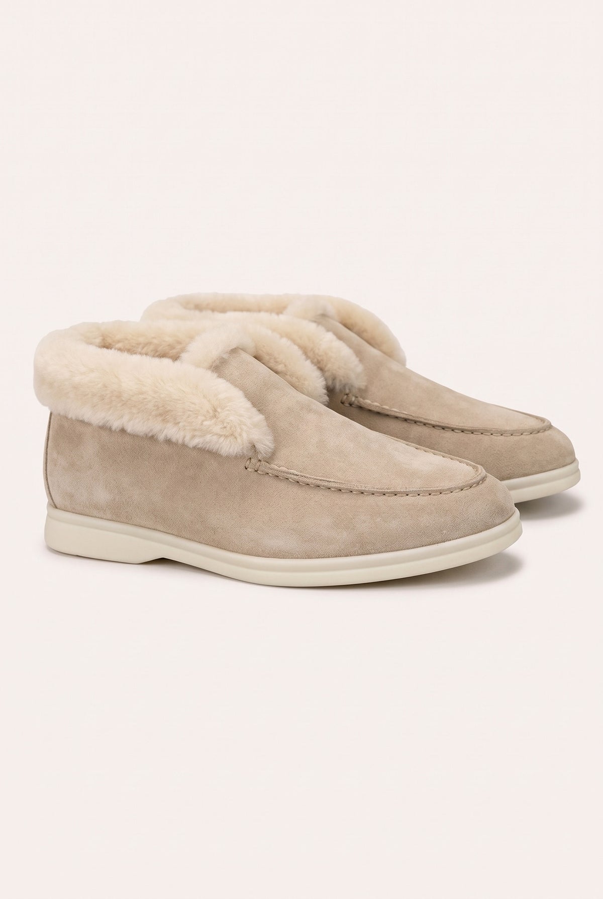 Stone Cortina Shearling Loafer