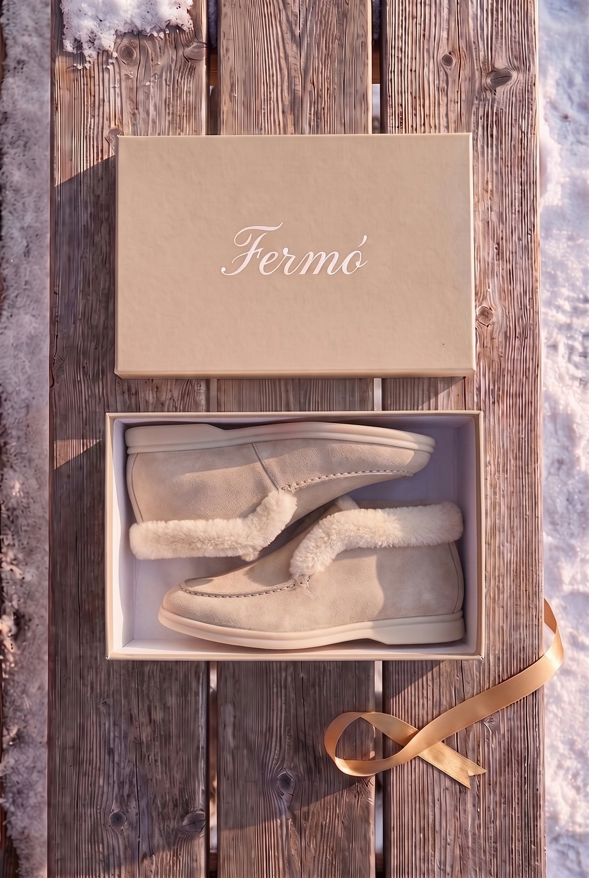 Stone Cortina Shearling Loafer