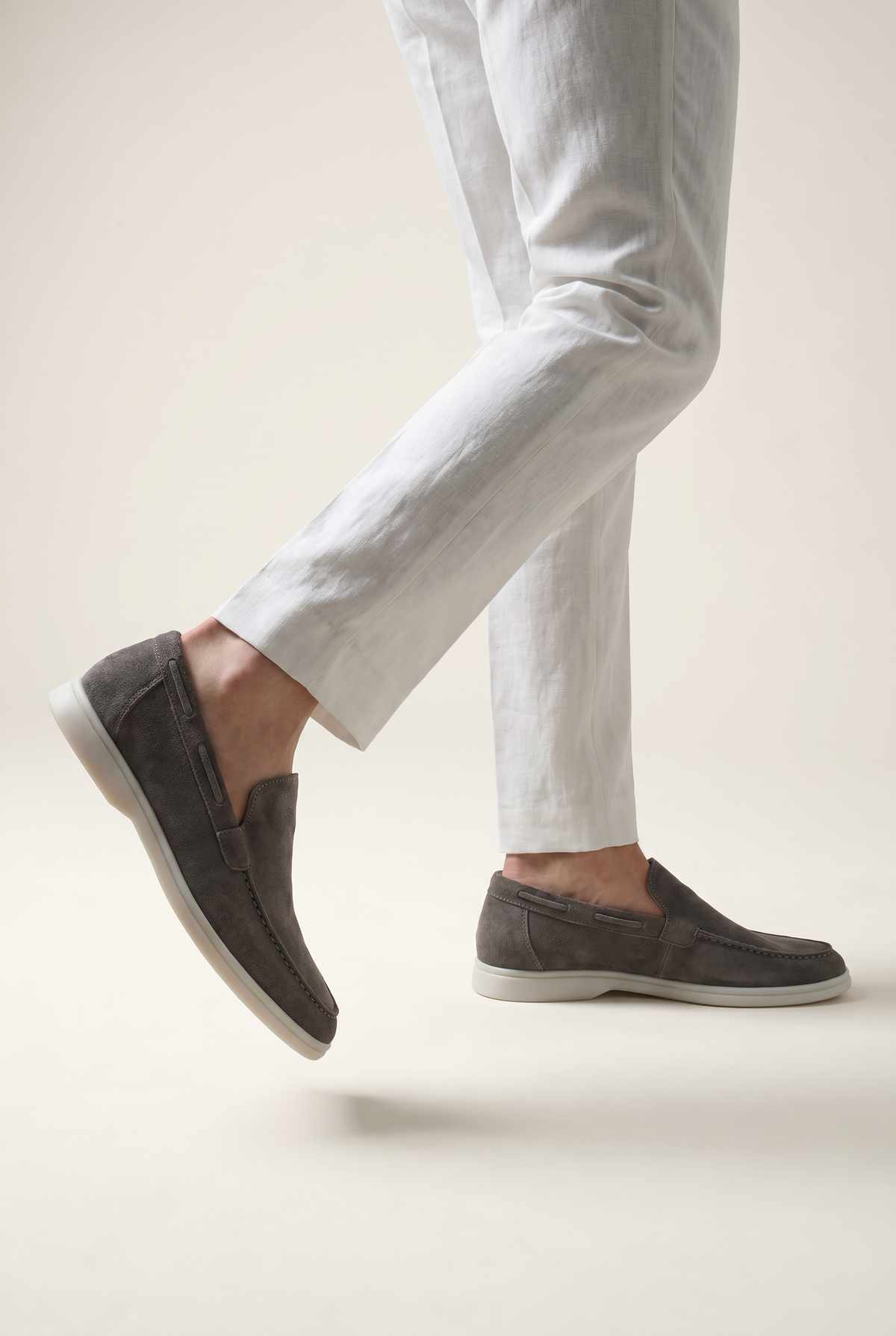 Amalfi Classic Loafer aus Veloursleder Grau
