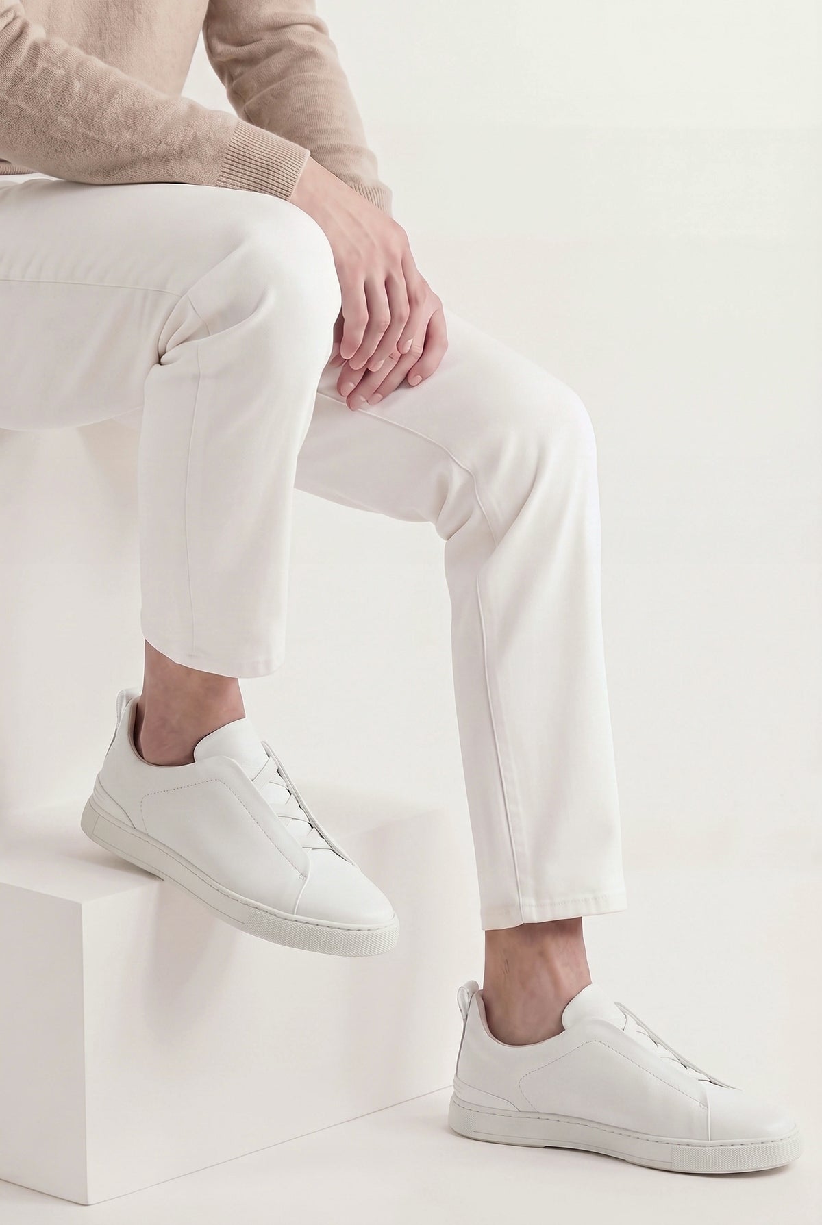 White Positano Trainer