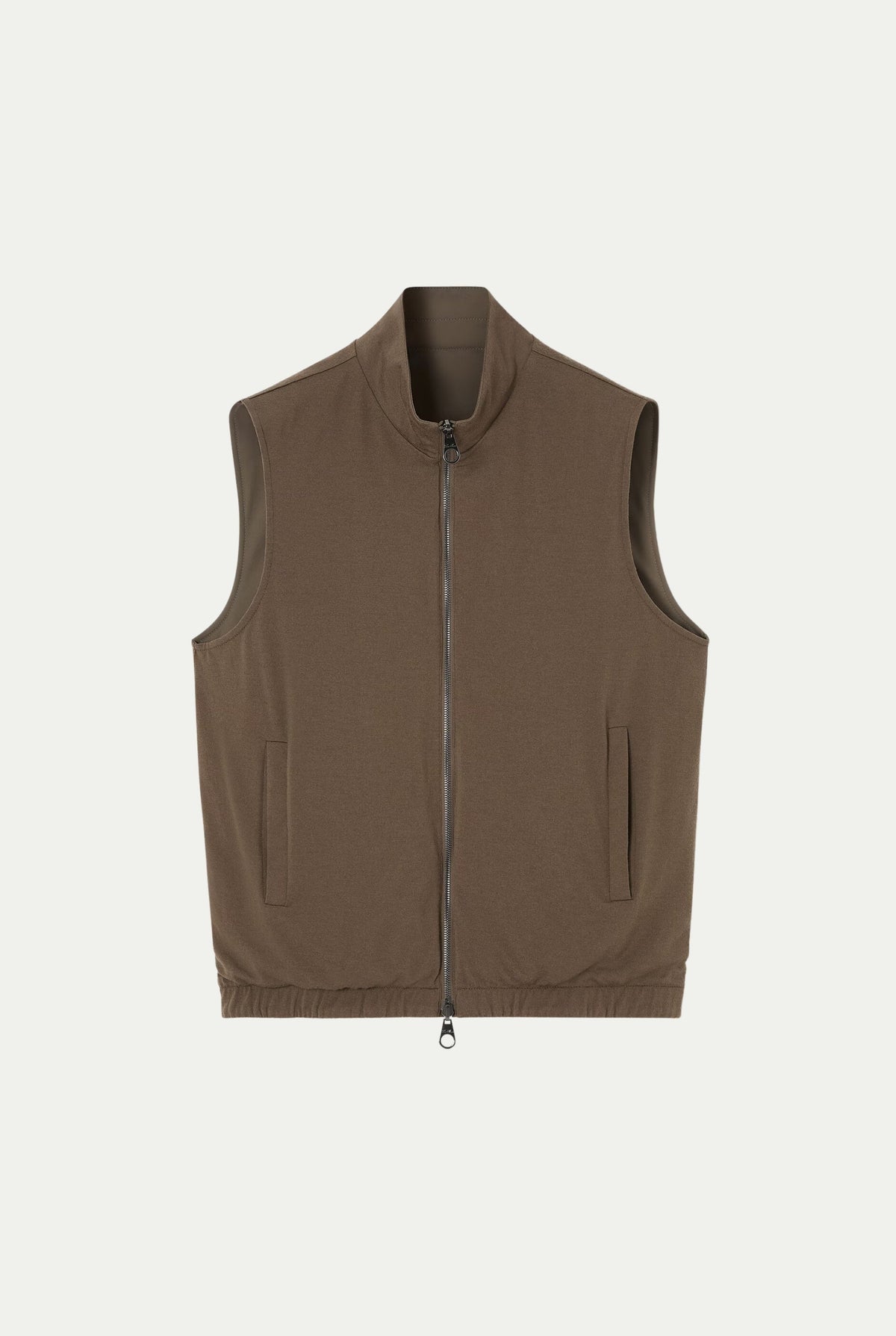Omkeerbaar bodywarmer taupe